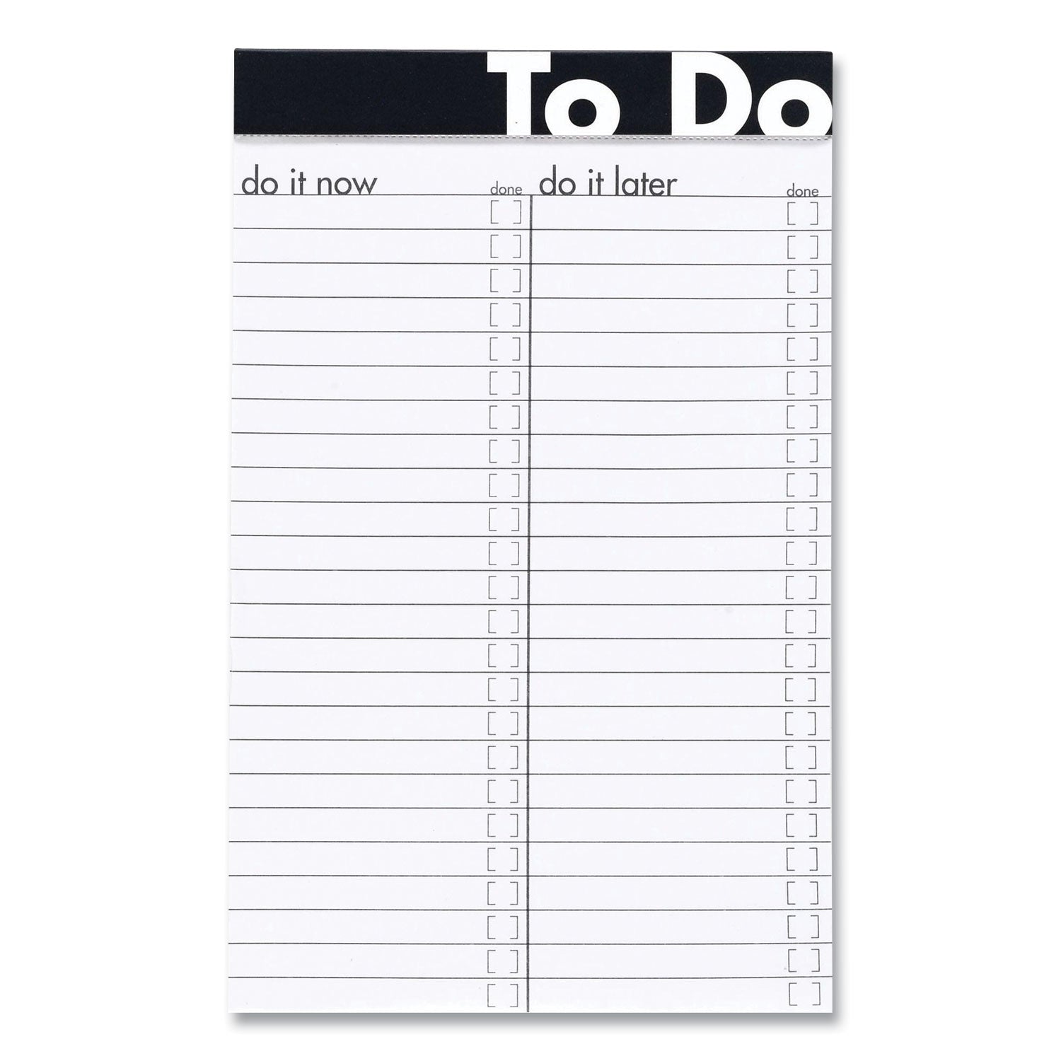 Ampad® To Do Notepads, List-Management Format, Randomly Assorted Headband Colors, 50 White 5 X 8 Sheets