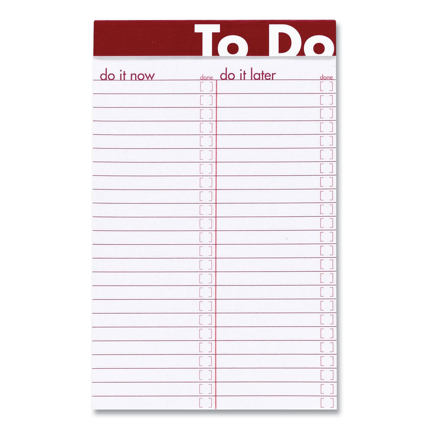 Ampad® To Do Notepads, List-Management Format, Randomly Assorted Headband Colors, 50 White 5 X 8 Sheets