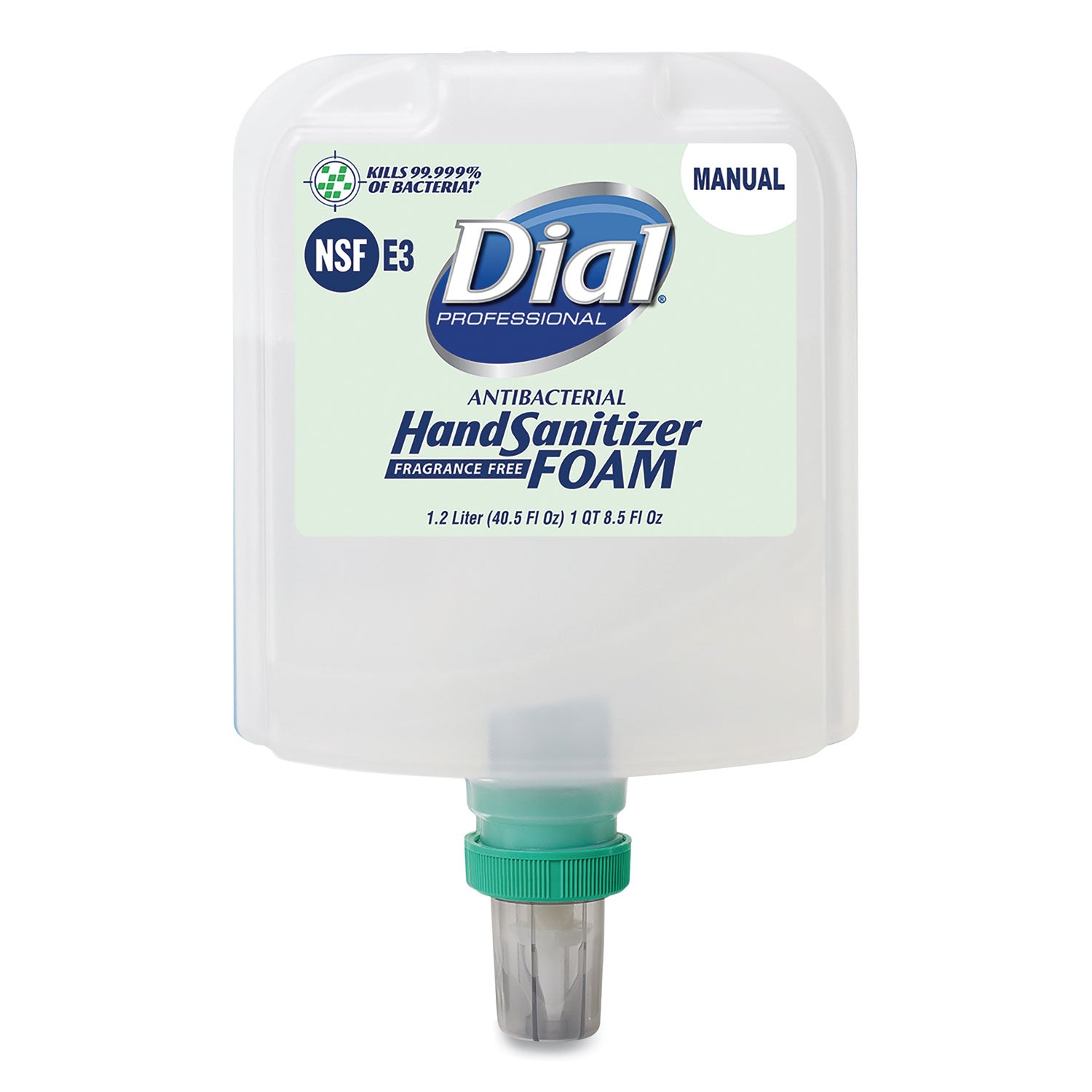 Antibacterial Foaming Hand Sanitizer Refill for Dial 1700 Dispenser, 1.2 L Refill, Fragrance-Free, 3/Carton