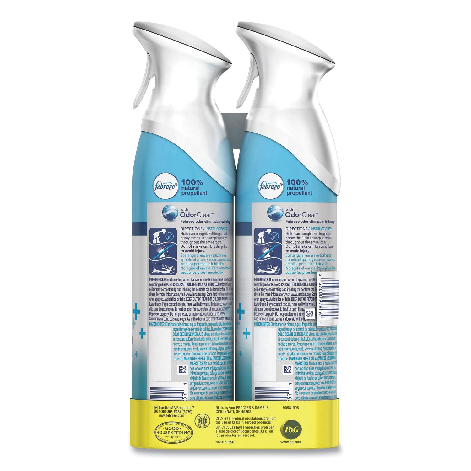 Febreze® AIR, Crisp Clean, 8.8 oz Aerosol Spray, 2/Pack