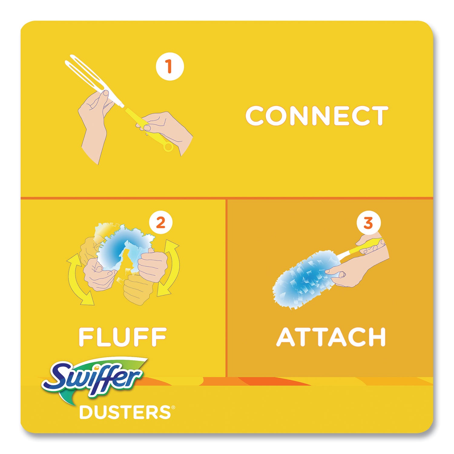 Swiffer® Dusters Refill, Dust Lock Fiber, Lavender Scent, Light Blue, 18/box