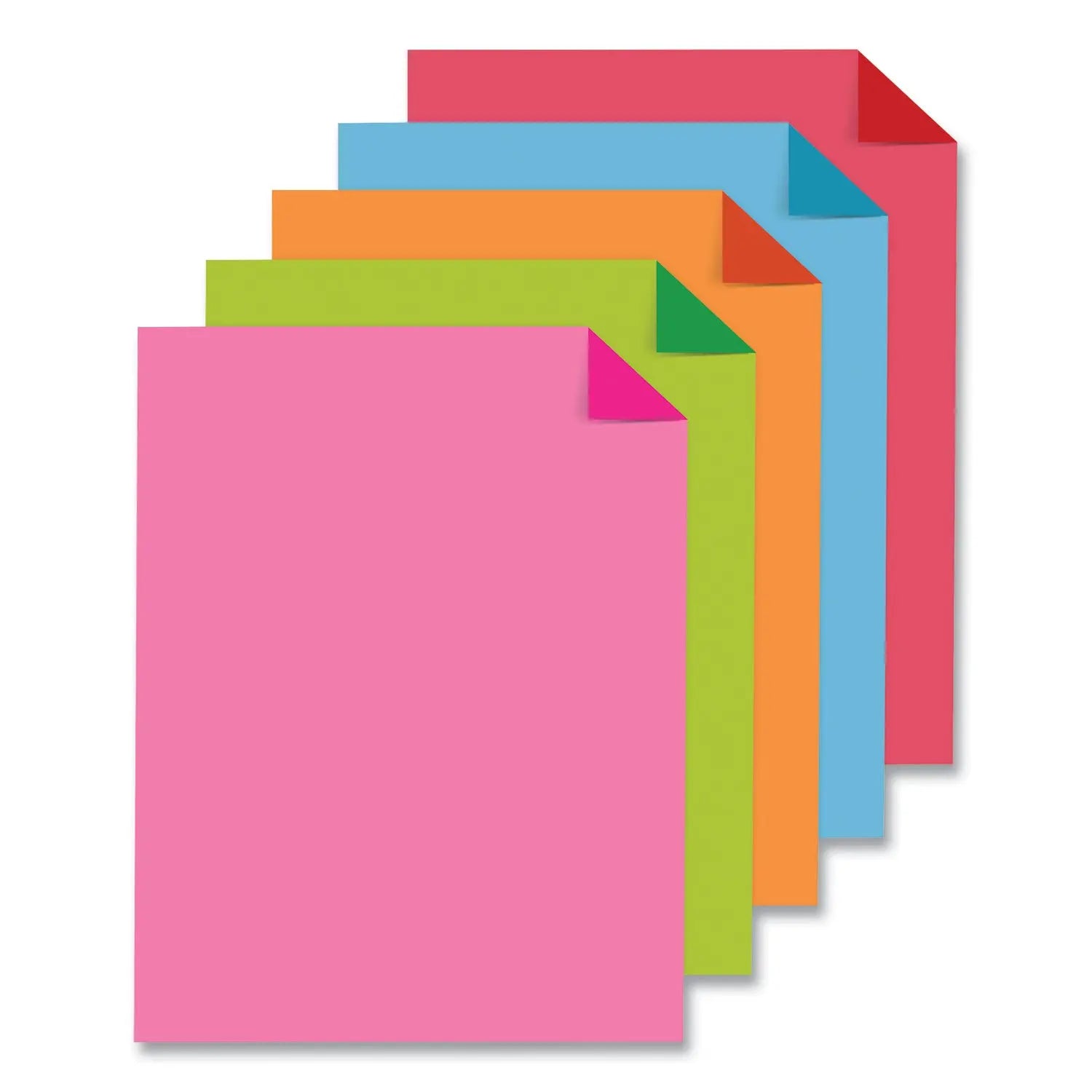 Double-Color Card Stock, 70 lb Cover Weight, Assorted Colors, 8.5 x 11, 80/Pack Astrobrights® Flipcost