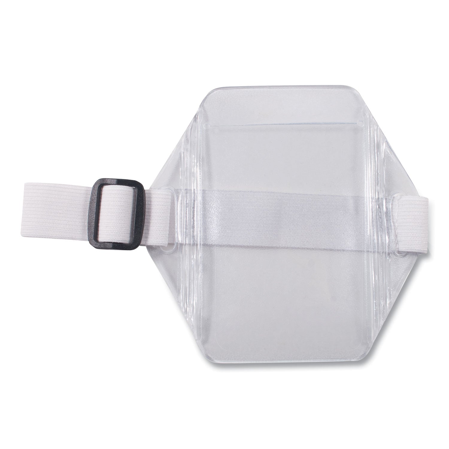 Advantus Arm Band Badge Holders, Vertical, Transparent Frost 5" x 5" Holder, 2.75" x 4" Insert, 12/Pack