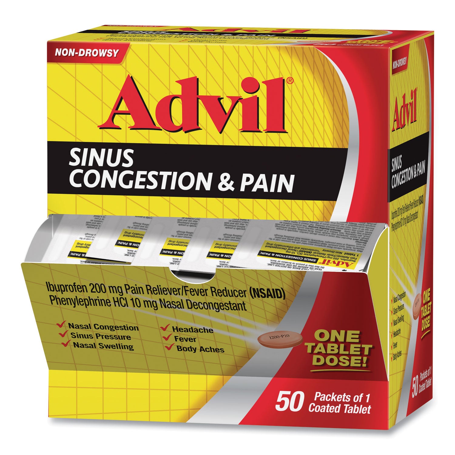Advil® Sinus Congestion And Pain Relief, 50/box