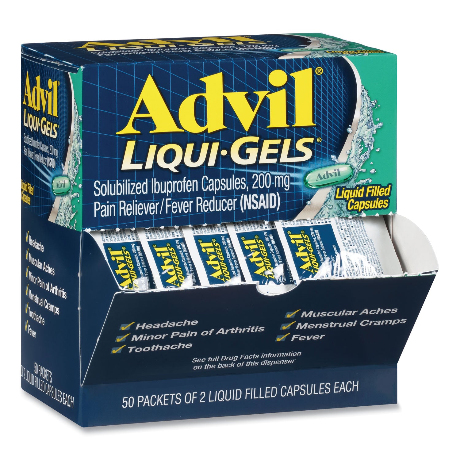 Advil® Liqui-Gels, Two-Pack, 50 Packs/box