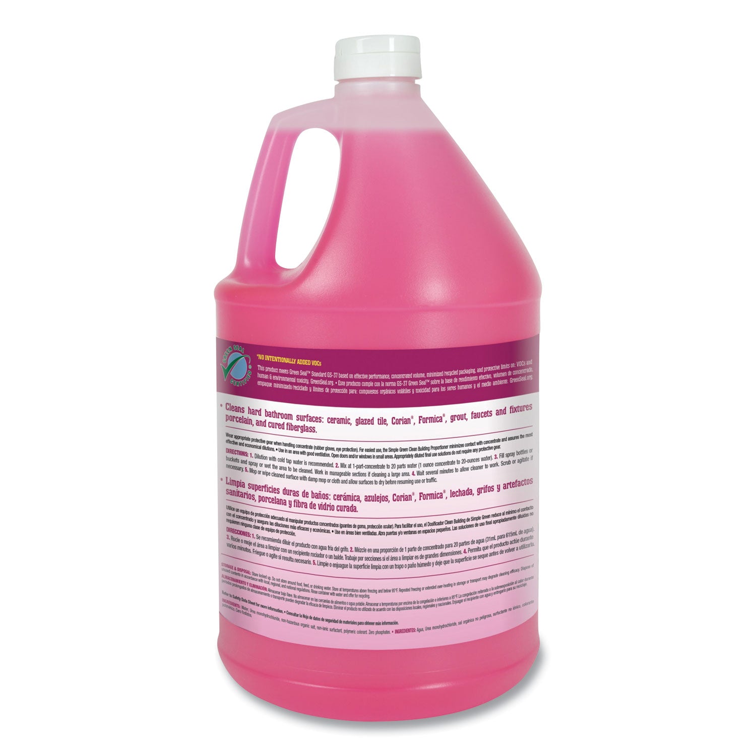 Simple Green® Clean Building Bathroom Cleaner Concentrate, Unscented, 1 Gal Bottle, 2/carton