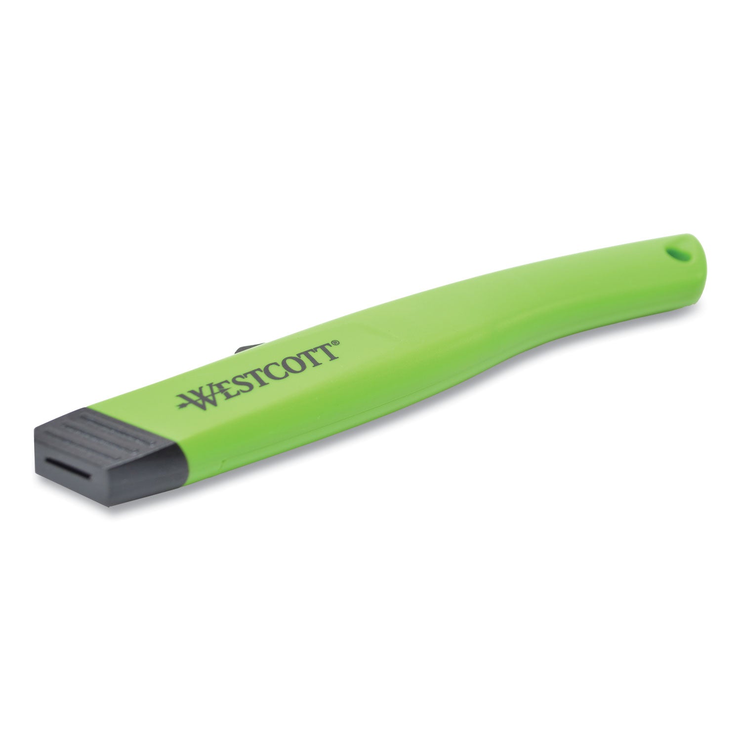 Westcott® Safety Ceramic Blade Box Cutter, 0.5" Blade, 5.5" Plastic Handle, Green