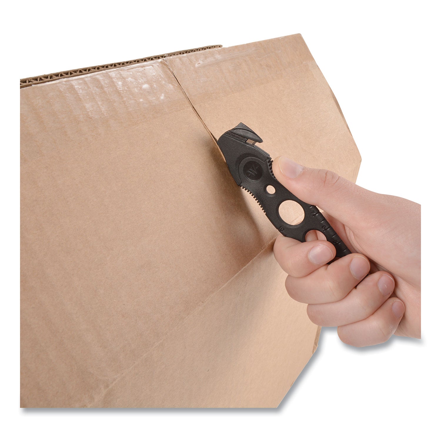 Westcott® Safety Cutter, 1.2" Blade, 5.75" Plastic Handle, Assorted, 5/Pack