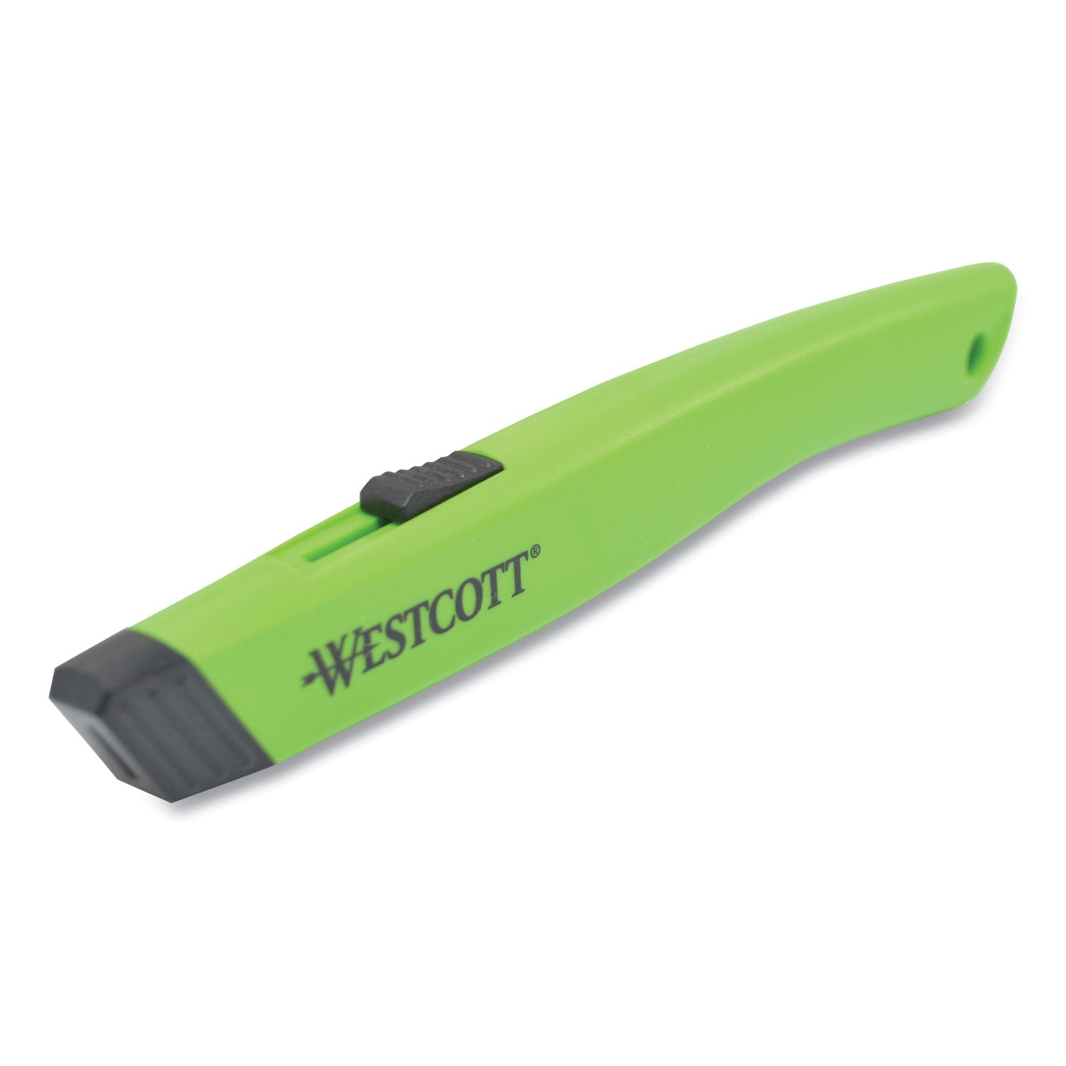 Westcott® Safety Ceramic Blade Box Cutter, 0.5" Blade, 5.5" Plastic Handle, Green