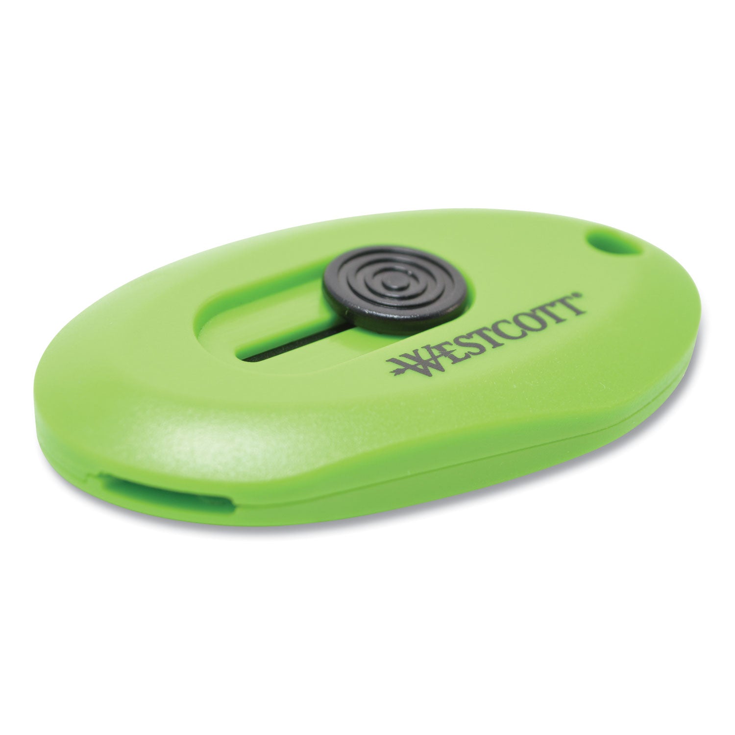 Westcott® Compact Safety Ceramic Blade Box Cutter, Retractable Blade, 0.5" Blade, 2.5" Plastic Handle, Green