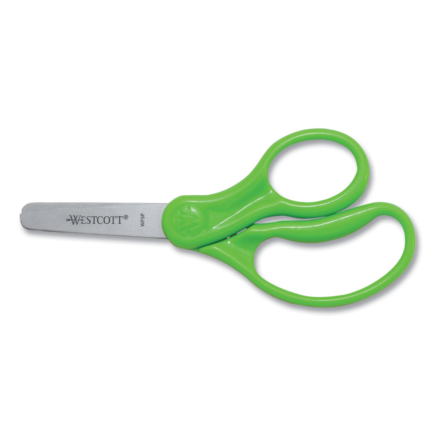 Westcott® For Kids Scissors, Rounded Tip, 5" Long, 1.75" Cut Length, Straight Handle, Randomly Assorted Handle Color