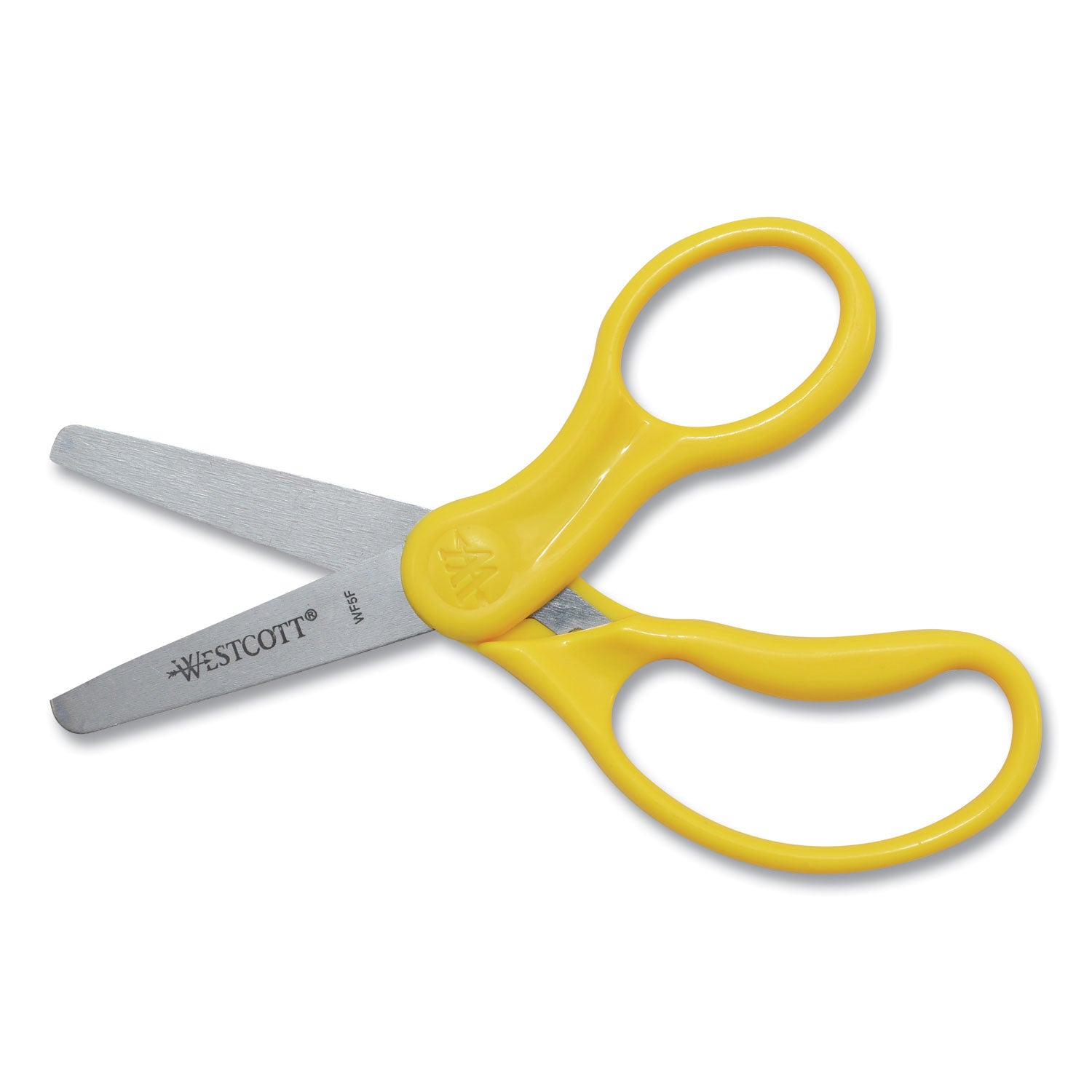 Westcott® For Kids Scissors, Rounded Tip, 5" Long, 1.75" Cut Length, Straight Handle, Randomly Assorted Handle Color