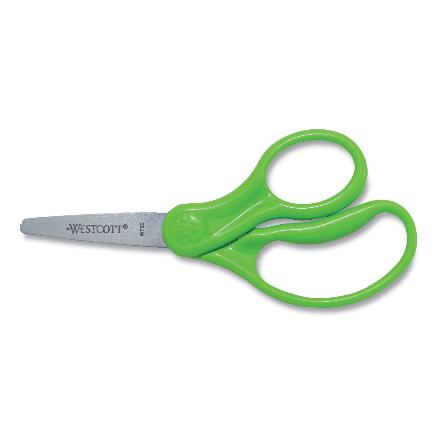 Westcott® For Kids Scissors, Pointed Tip, 5" Long, 1.75" Cut Length, Straight Handle, Randomly Assorted Handle Color