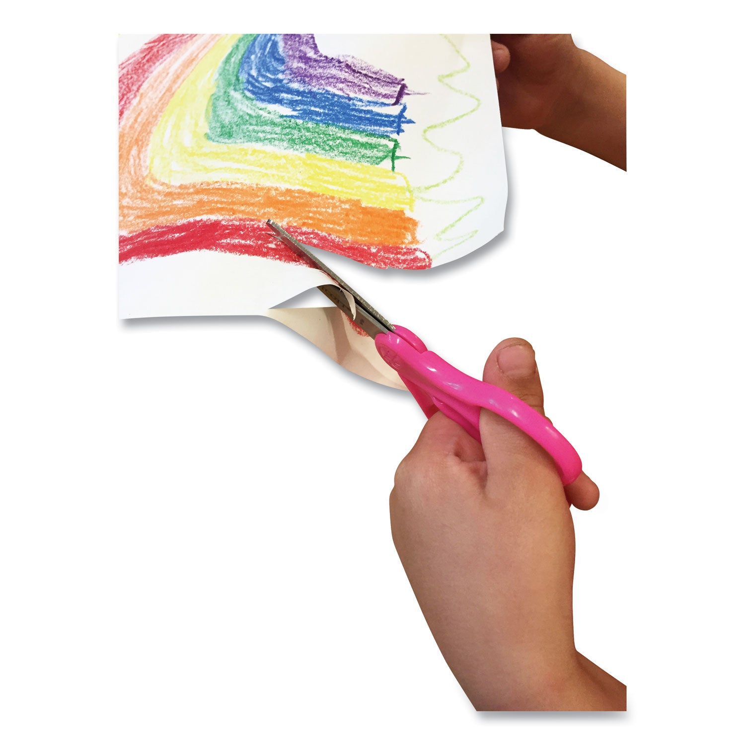 Westcott® For Kids Scissors, Pointed Tip, 5" Long, 1.75" Cut Length, Straight Handle, Randomly Assorted Handle Color