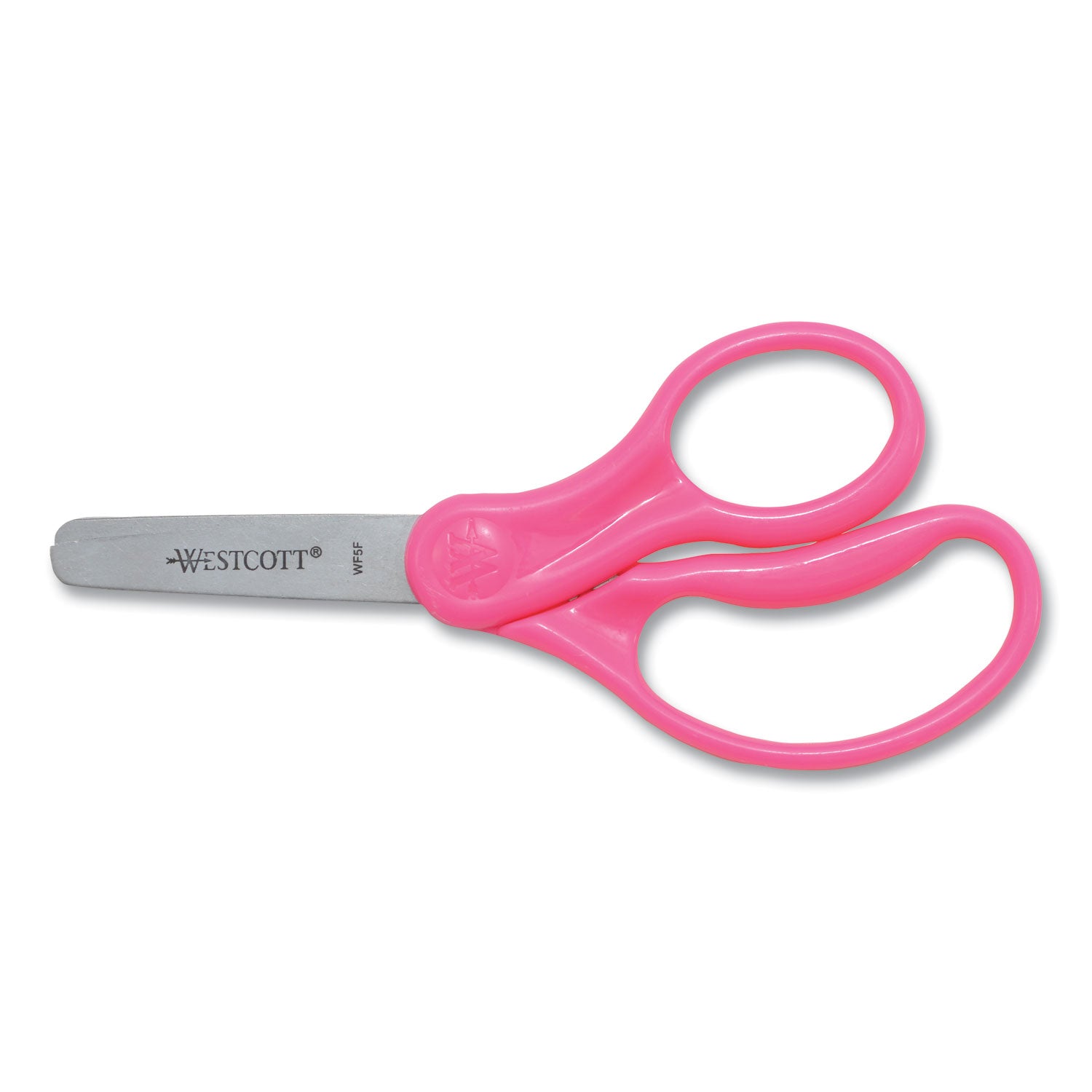 Westcott® For Kids Scissors, Rounded Tip, 5" Long, 1.75" Cut Length, Straight Handle, Randomly Assorted Handle Color