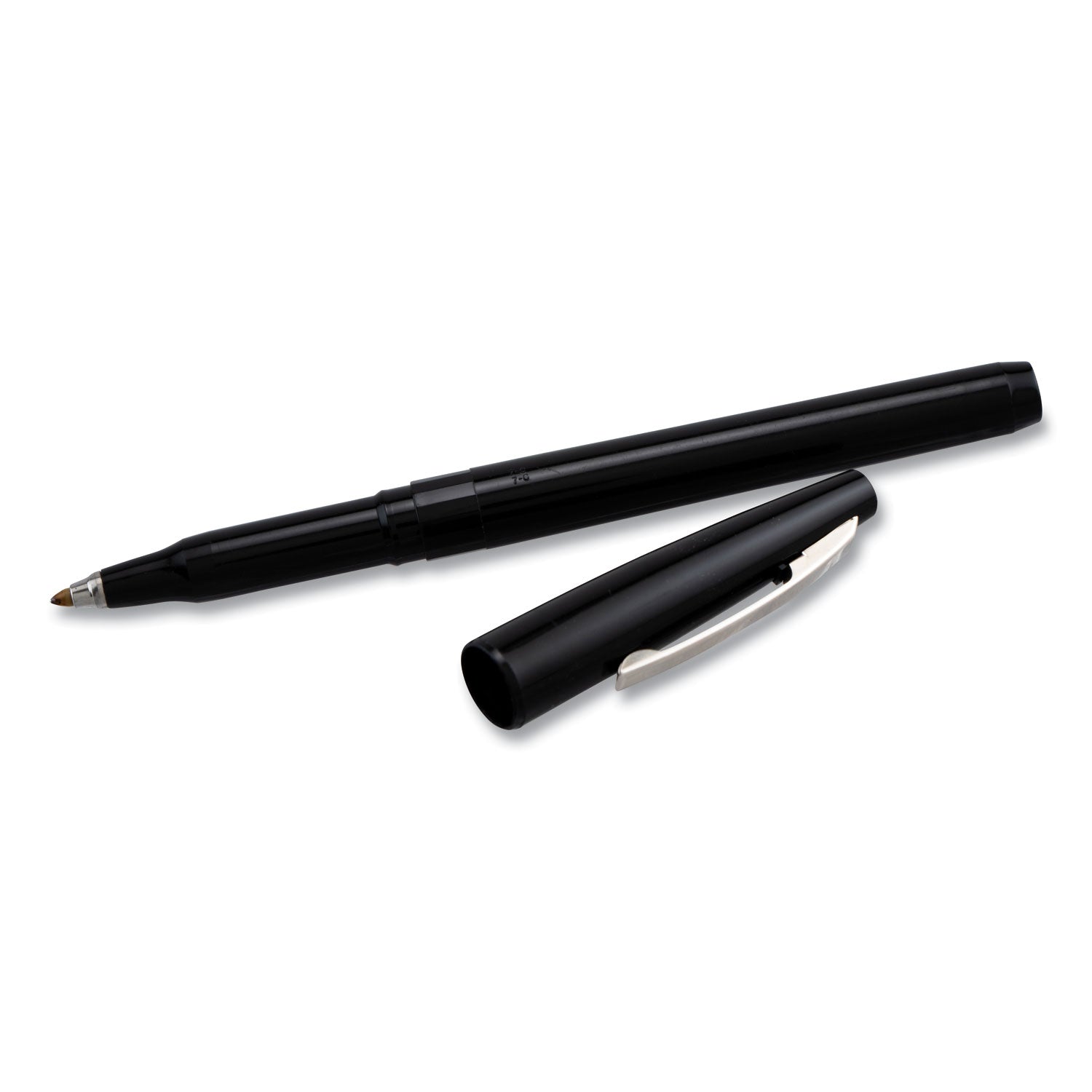 Pentel® Rolling Writer Rollerball Pen, Stick, Medium 0.8 mm, Black Ink, Black Barrel, Dozen