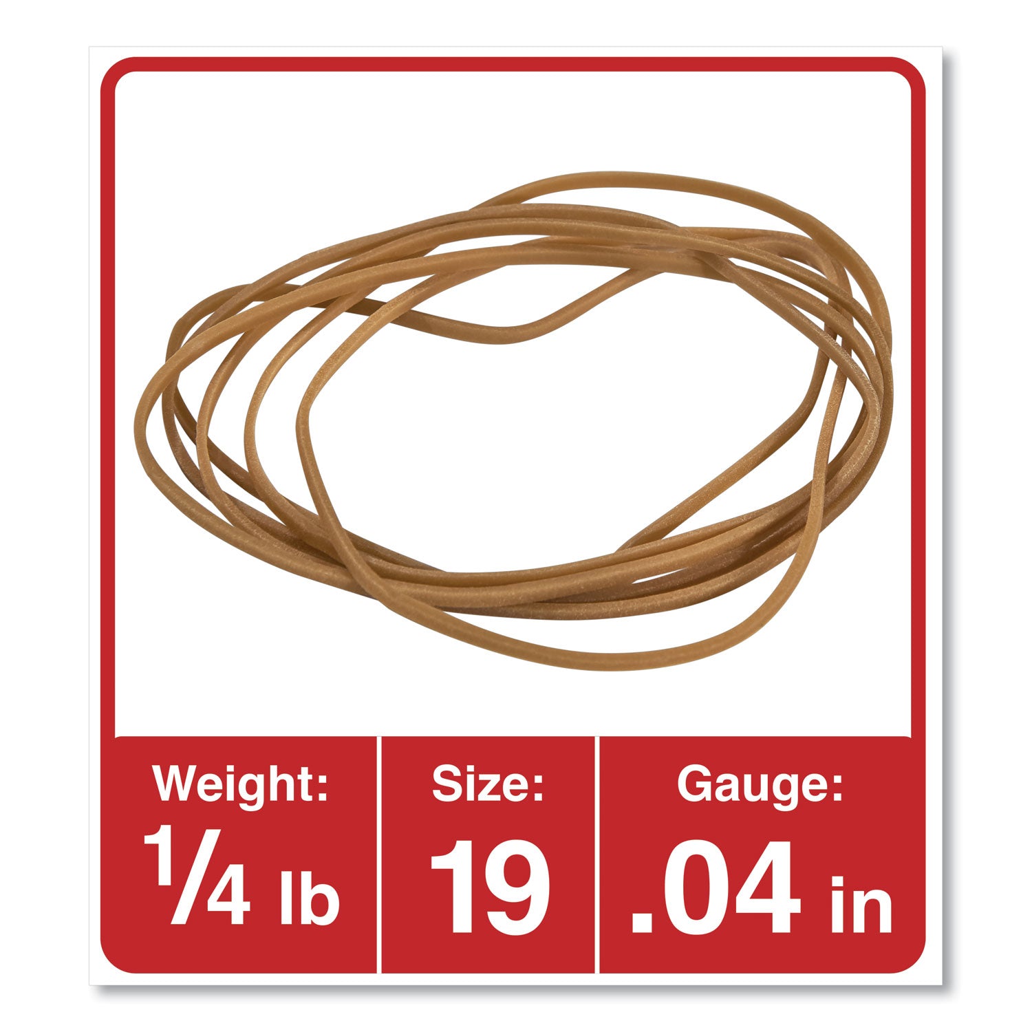 Universal® Rubber Bands, Size 19, 0.04" Gauge, Beige, 4 Oz Box, 310/pack