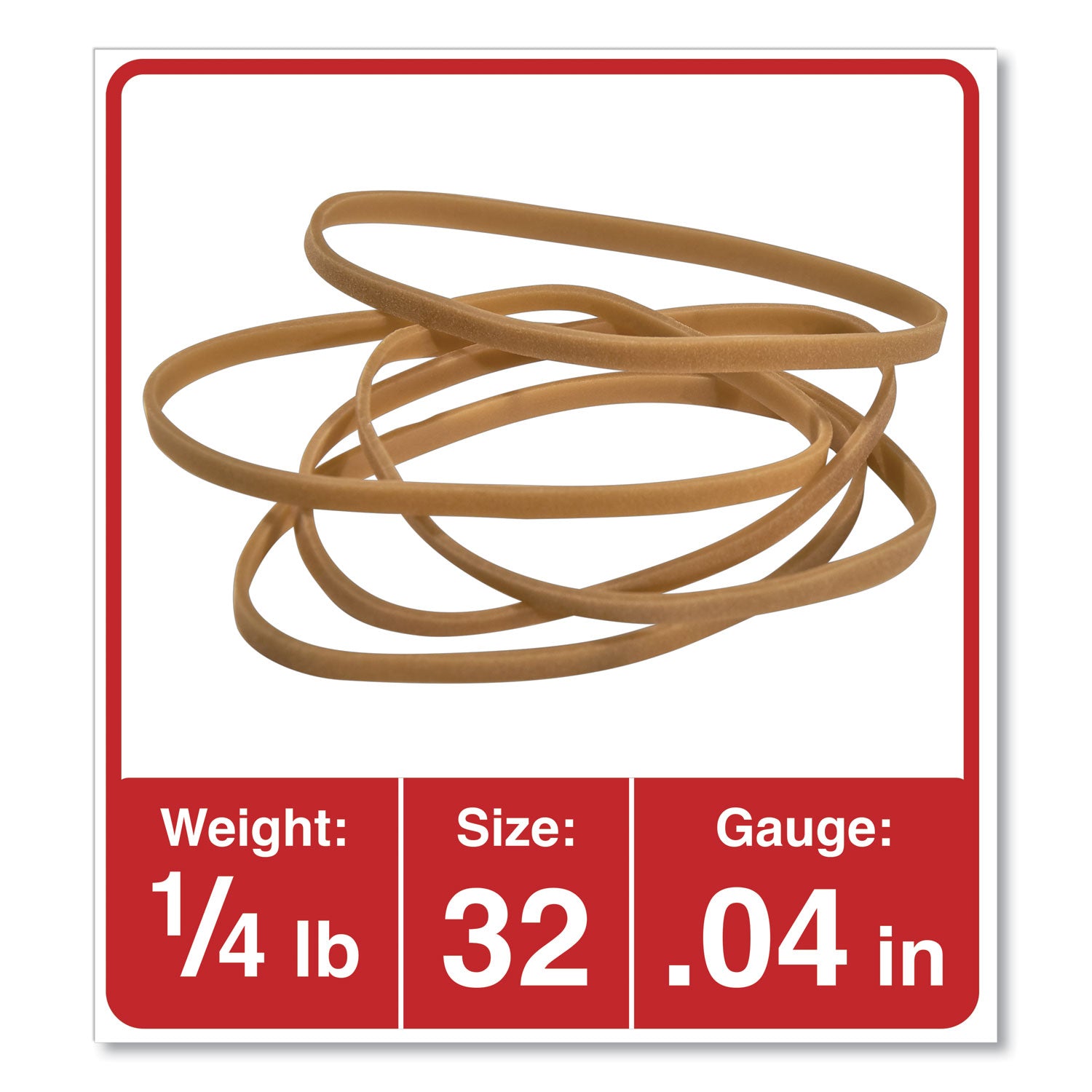 Universal® Rubber Bands, Size 32, 0.04" Gauge, Beige, 4 Oz Box, 205/pack