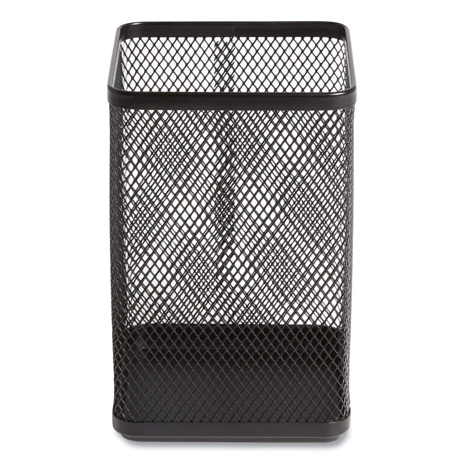 TRU RED™ Wire Mesh Jumbo Pencil Holder, 4.33 X 4.33 X 6.69, Black