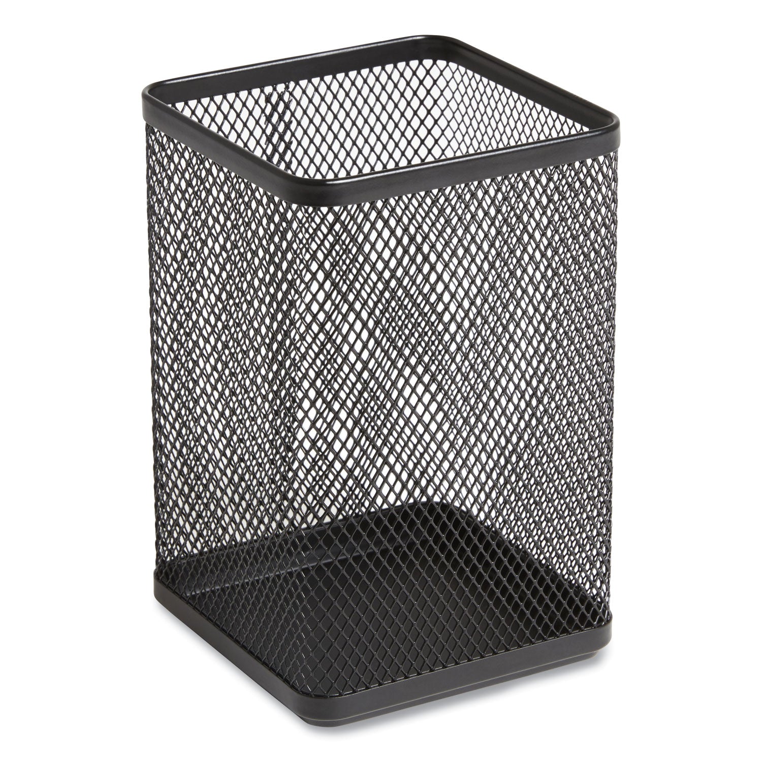 TRU RED™ Wire Mesh Jumbo Pencil Holder, 4.33 X 4.33 X 6.69, Black