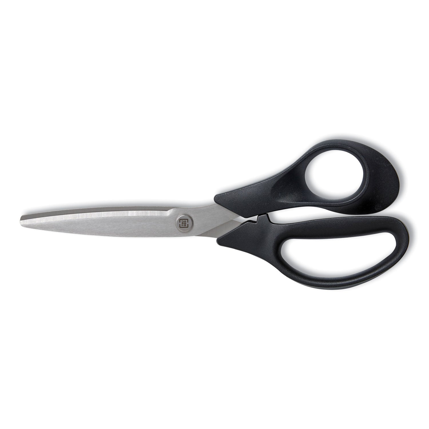 TRU RED™ Stainless Steel Scissors, 8" Long, 3.58" Cut Length, Straight Assorted Color Handles, 2/Pack