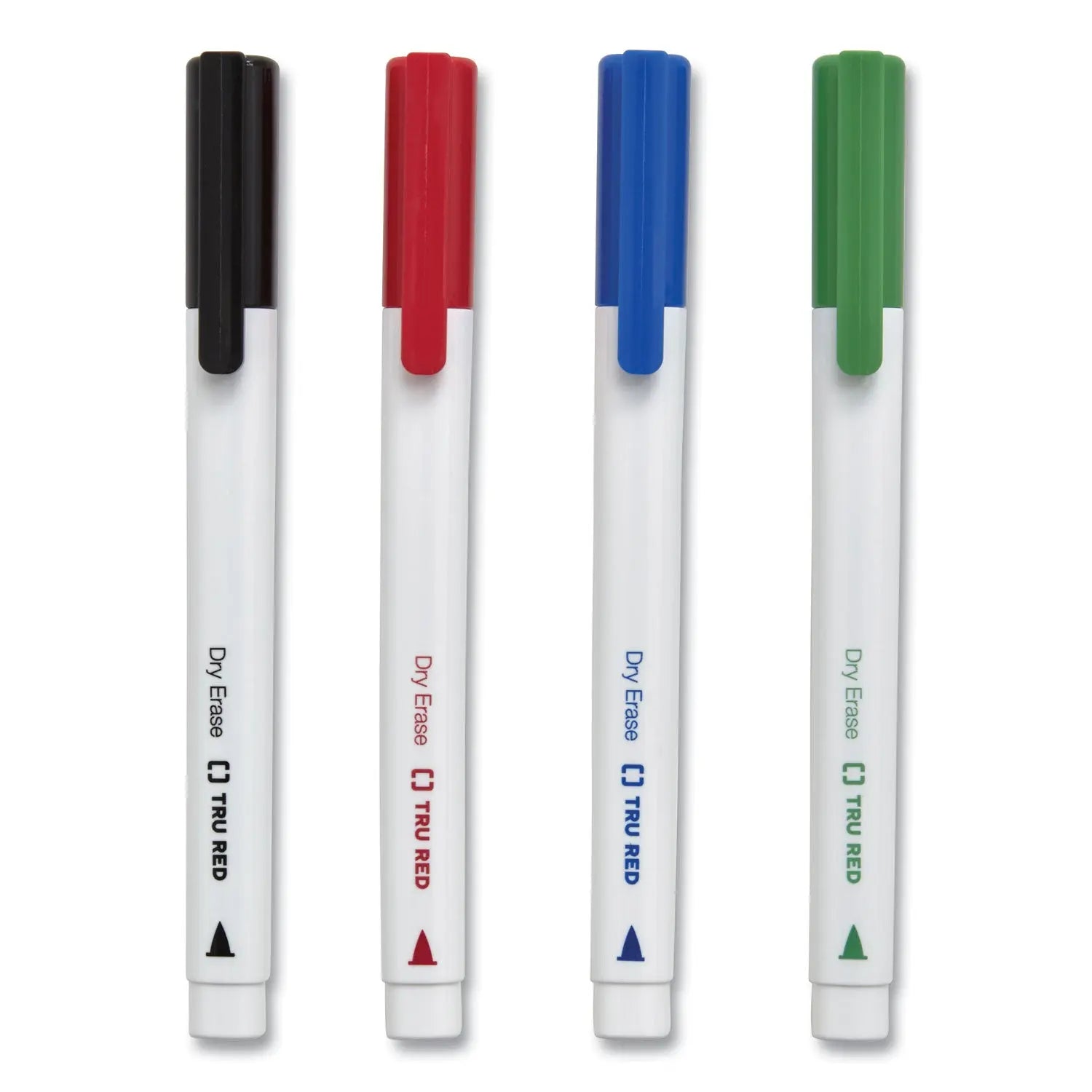 Dry Erase Marker, Pen-Style, Fine Bullet Tip, Assorted Colors, 4/Pack TRU RED™ Flipcost