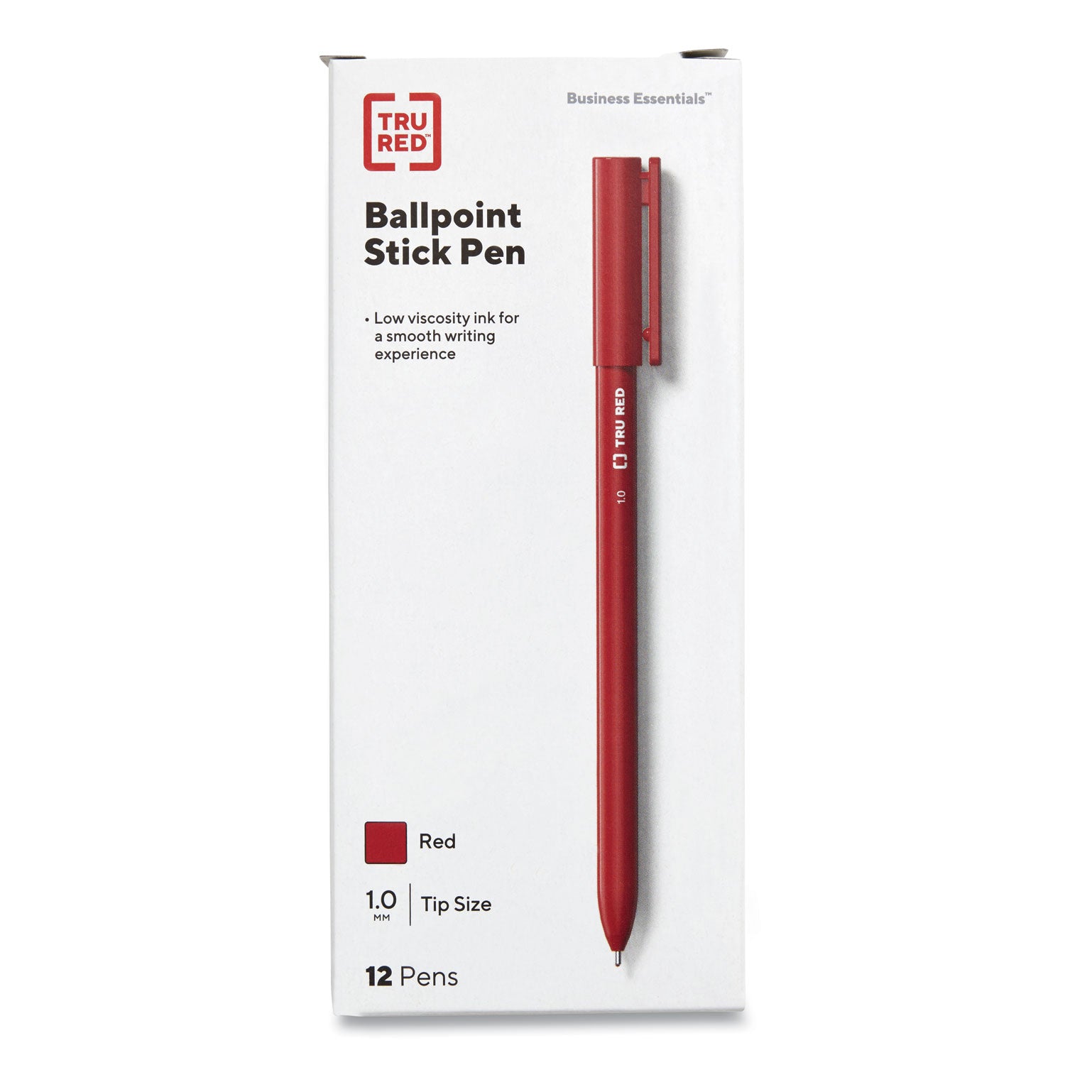 TRU RED™ Quick Dry Gel Pen, Stick, Fine 0.5 Mm, Black Ink, Black Barrel, 5/pack