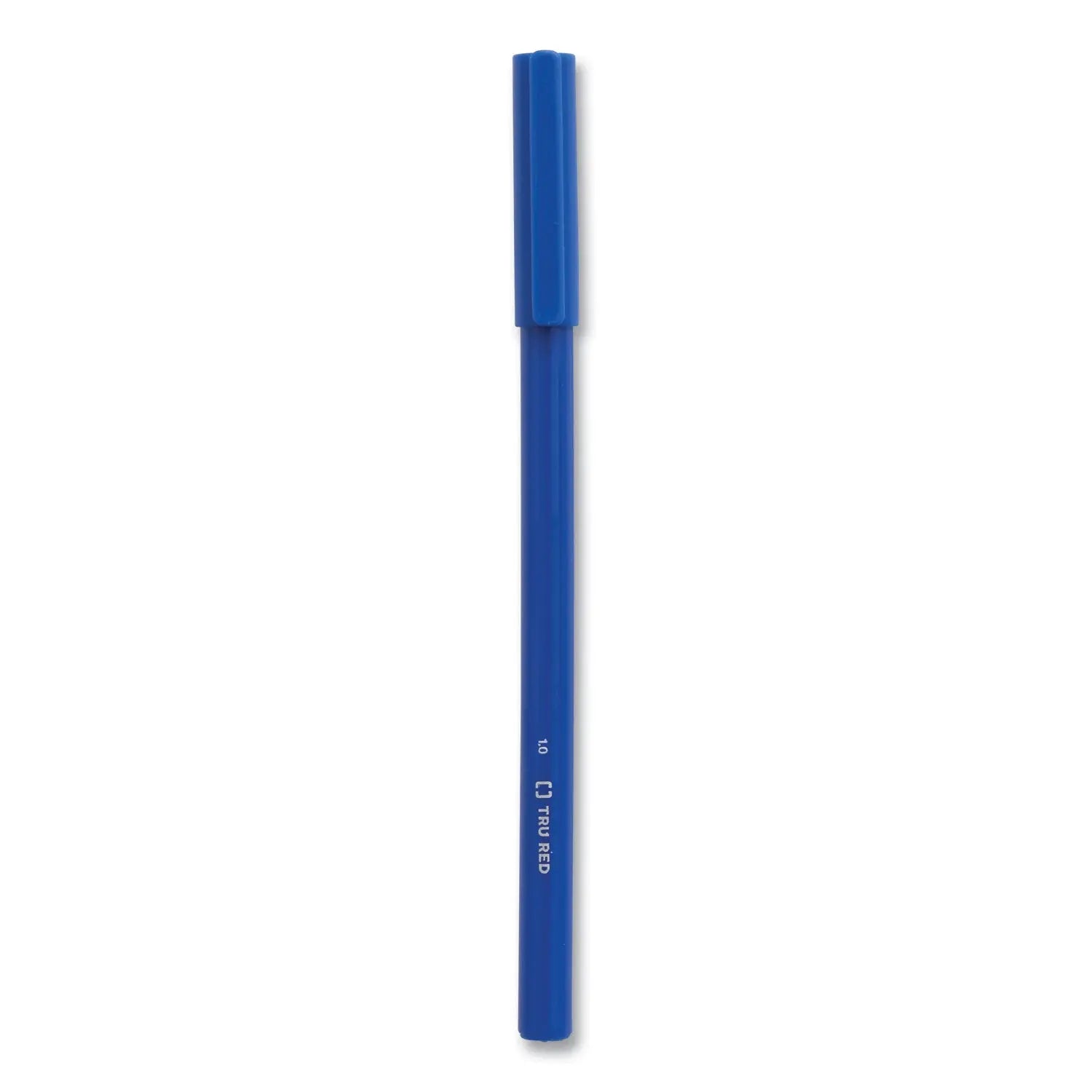 Ballpoint Pen, Stick, Medium 1 mm, Blue Ink, Blue Barrel, Dozen