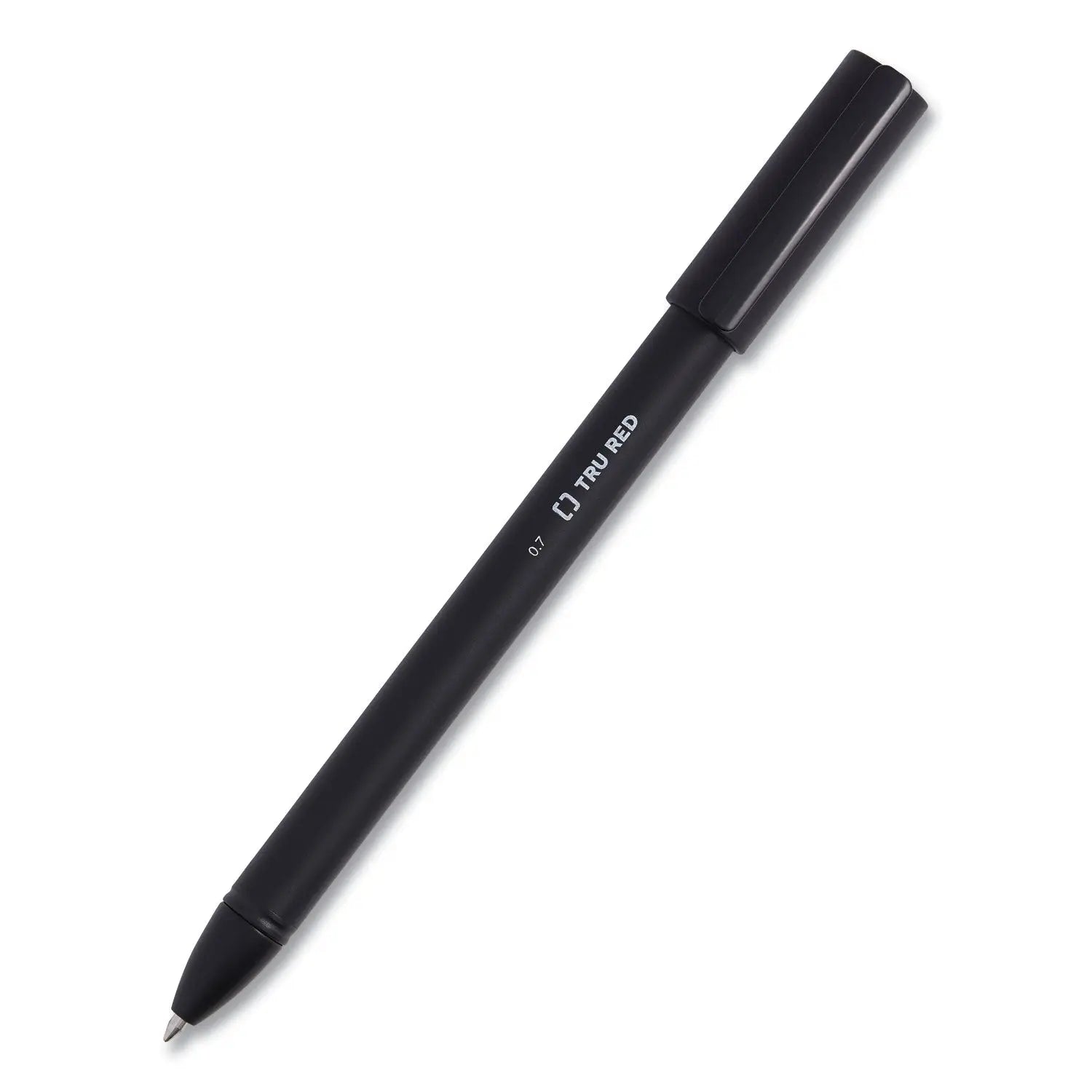 Quick Dry Gel Pen, Retractable, Medium 0.7 mm, Black Ink, Black Barrel, 5/Pack TRU RED™ Flipcost