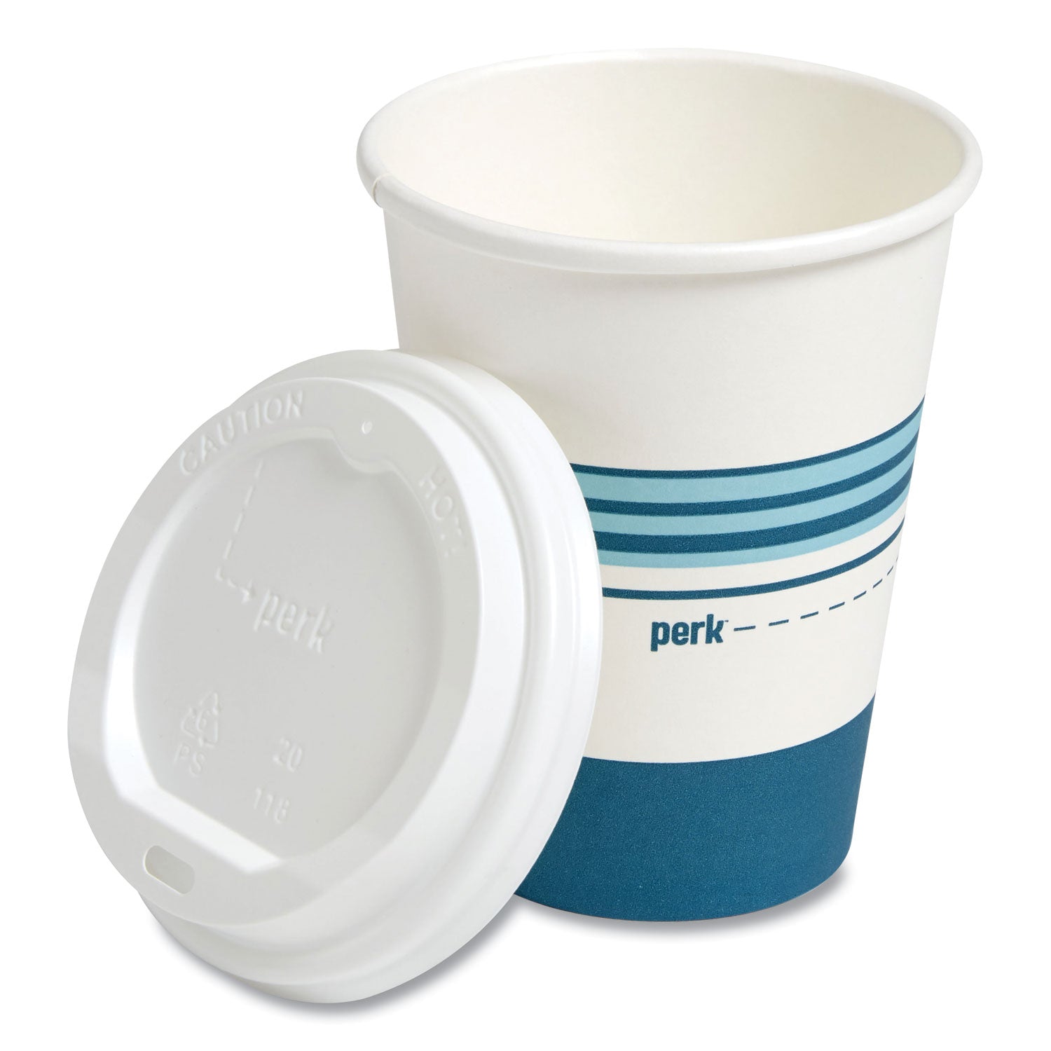 Perk™ Plastic Cold Cups, 16 Oz, Blue, 50/pack