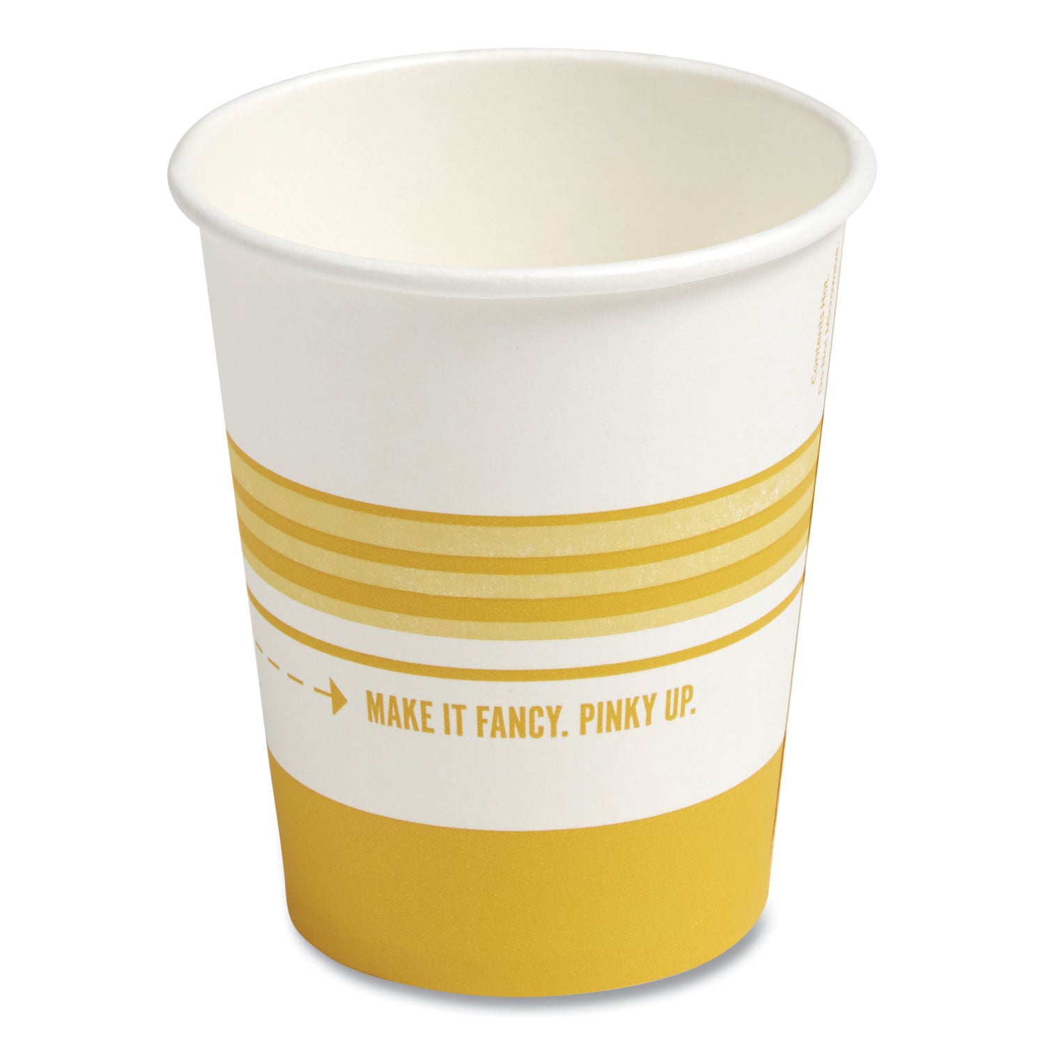 Perk™ Paper Hot Cups, 16 oz, White/Orange, 50/Pack