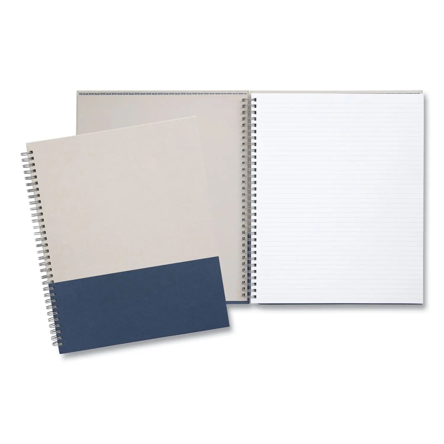Wirebound Hardcover Notebook, 1-Subject, Narrow Rule, Gray/Blue Cover, (80) 11 x 8.5 Sheets TRU RED™ Flipcost