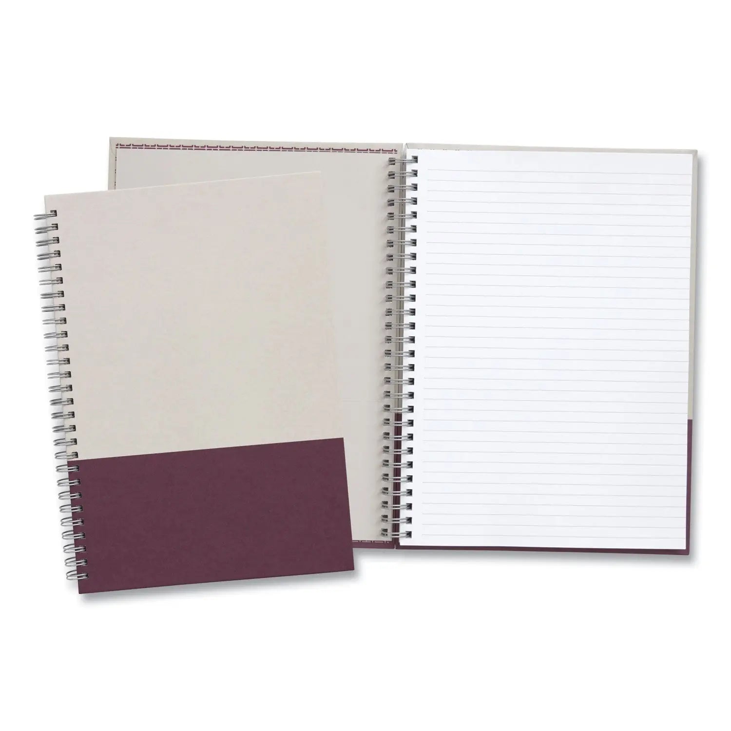Wirebound Hardcover Notebook, 1-Subject, Narrow Rule, Gray/Purple Cover, (80) 9.5 x 6.5 Sheets TRU RED™ Flipcost