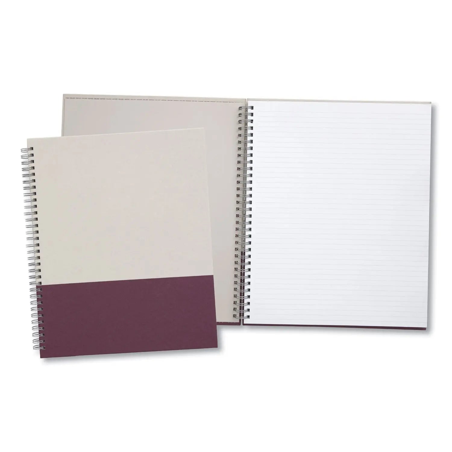 Wirebound Hardcover Notebook, 1-Subject, Narrow Rule, Gray/Purple Cover, (80) 11 x 8.5 Sheets TRU RED™ Flipcost