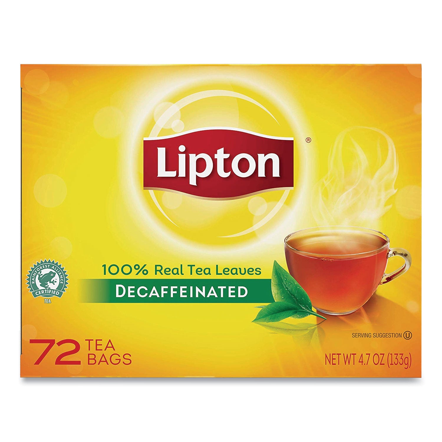 Lipton® Tea Bags, Decaffeinated, 72/box