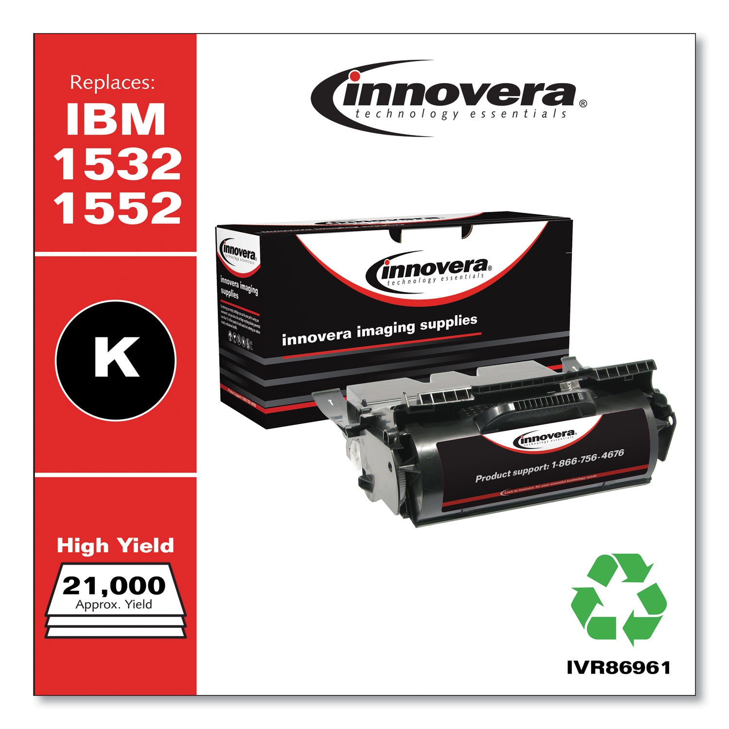 Innovera® Remanufactured Black High-Yield Toner, Replacement for 75P6960, 21,000 Page-Yield
