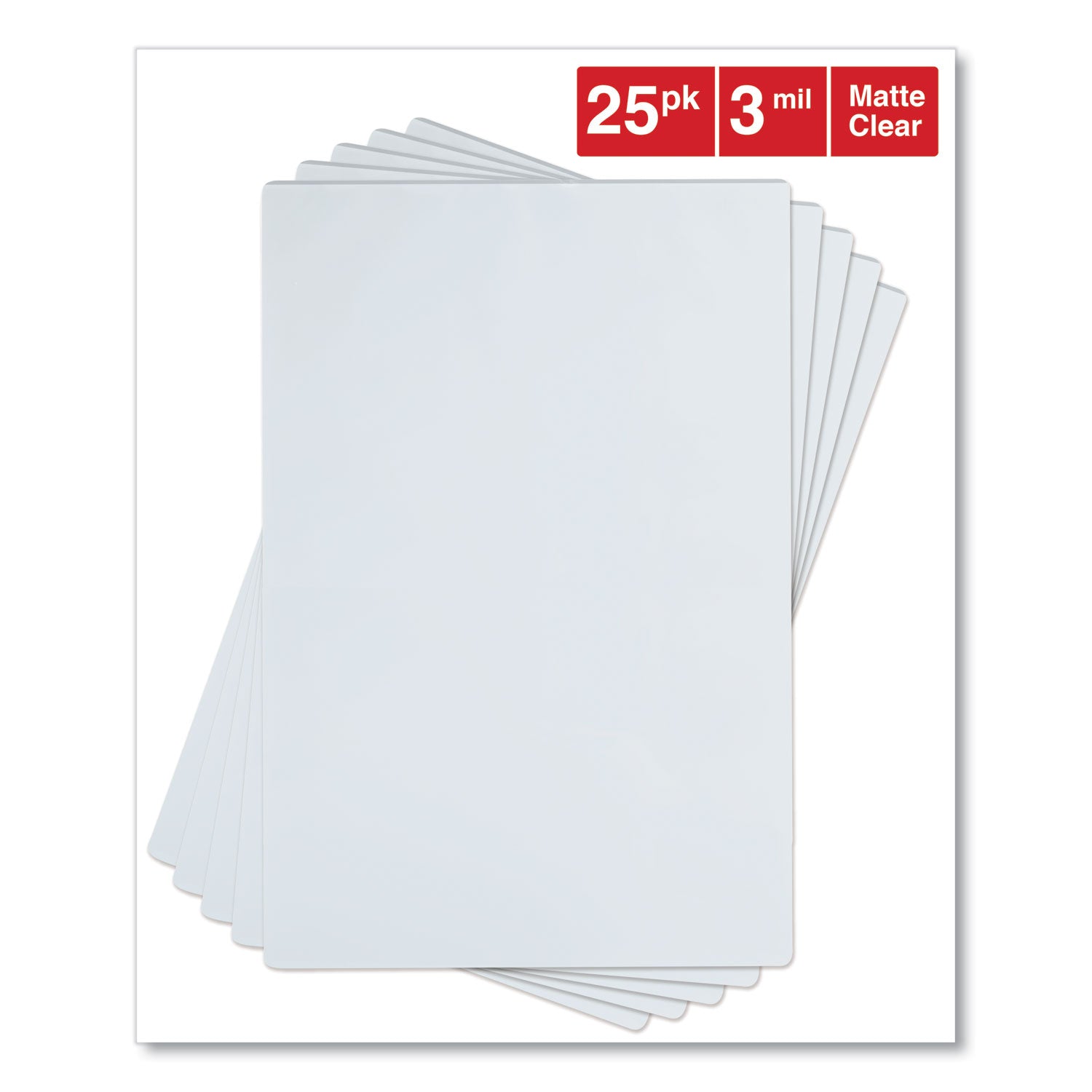 Universal® Laminating Pouches, 3 Mil, 18" X 12", Gloss Clear, 25/pack