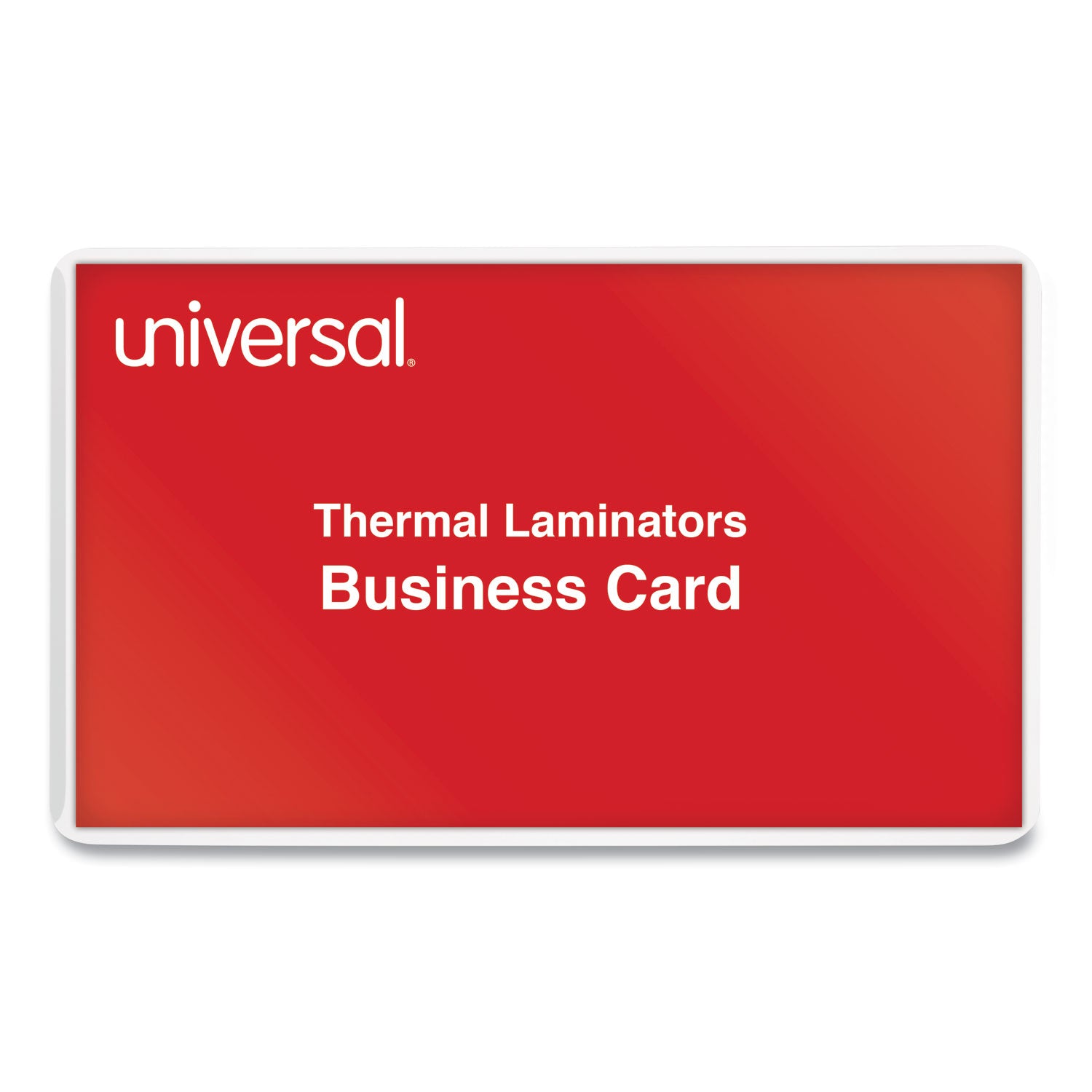 Universal® Laminating Pouches, 5 Mil, 3.75" X 2.25", Gloss Clear, 100/box