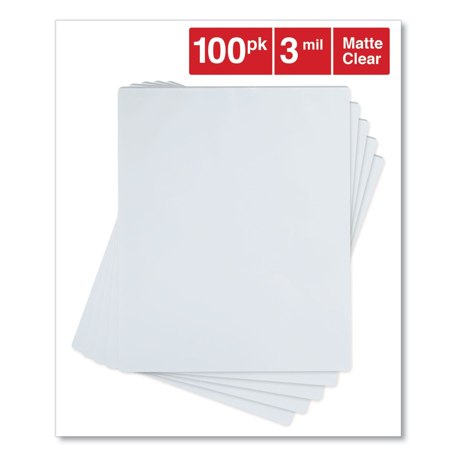 Universal® Laminating Pouches, 3 Mil, 9" X 11.5", Gloss Clear, 100/box