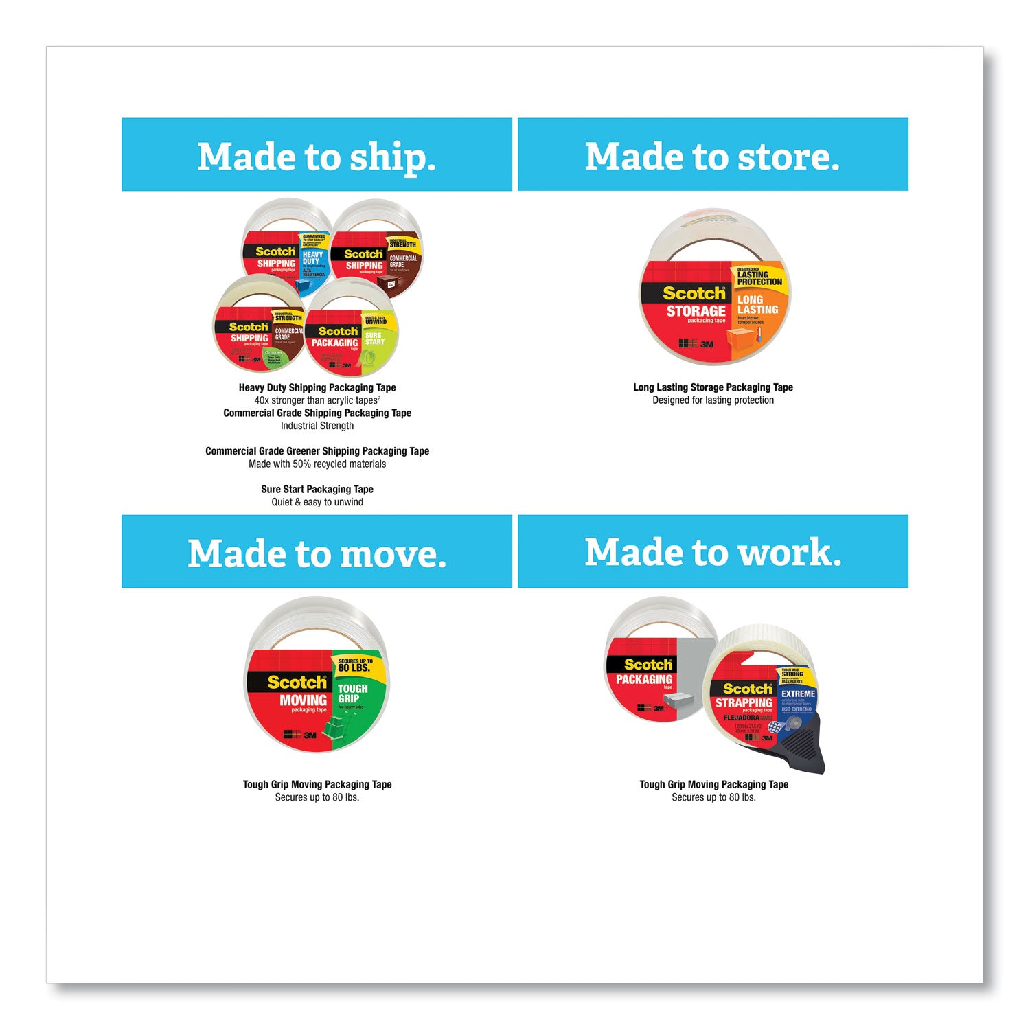 3M™ Value Masking Tape 101+, 3" Core, 0.70" X 60 Yds, Tan, 12/pack