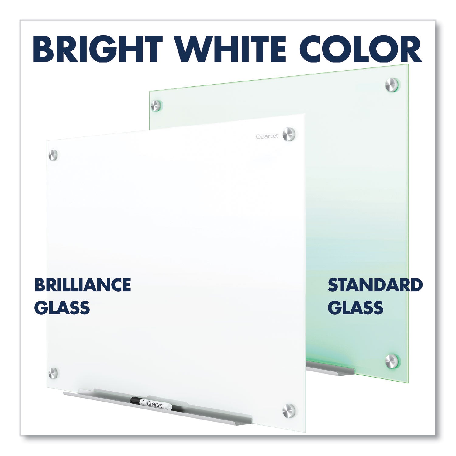 Quartet® Brilliance Glass Dry-Erase Boards, 96" x 48", White Surface