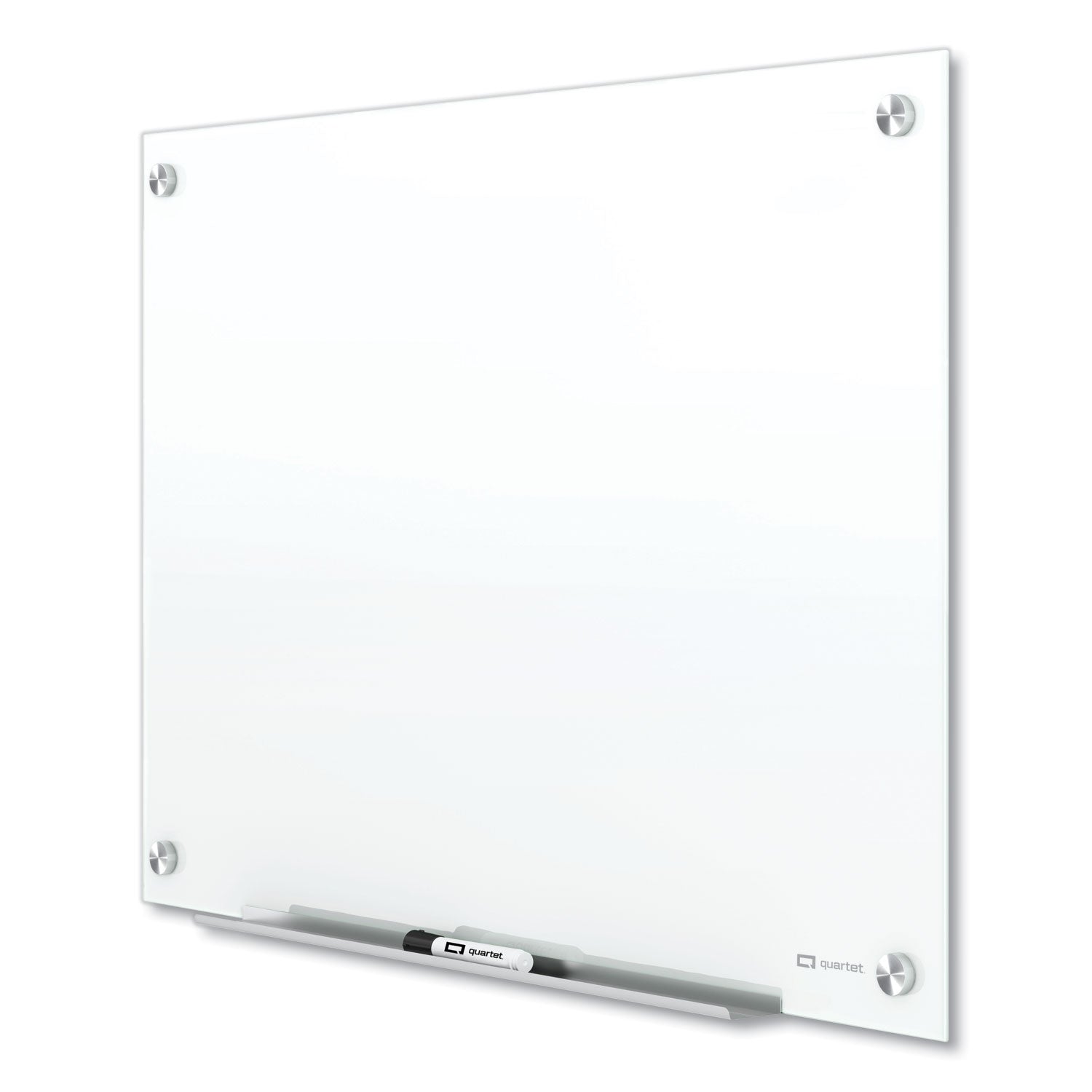 Quartet® Brilliance Glass Dry-Erase Boards, 48" x 48", White Surface