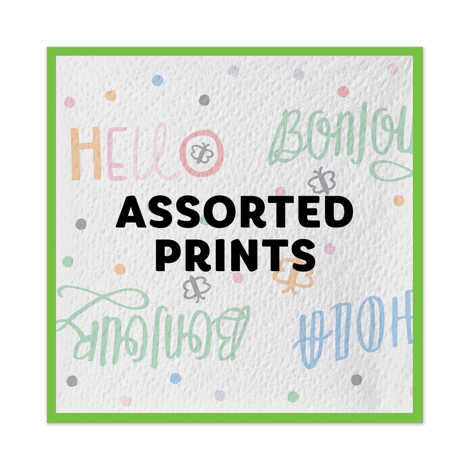 Bounty® Quilted Napkins, 1-Ply, 12 1/10 X 12, Assorted - Print Or White, 200/pack