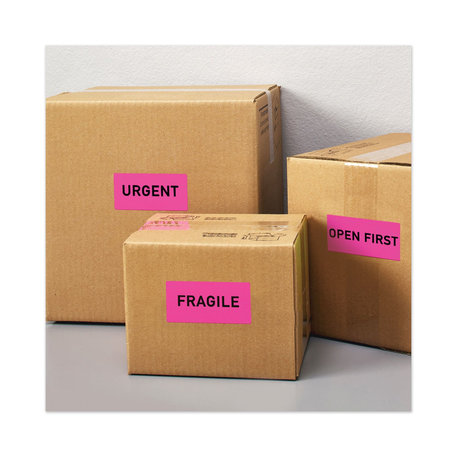 Avery® High-Visibility Permanent Laser Id Labels, 2 X 4, Neon Magenta, 1000/box
