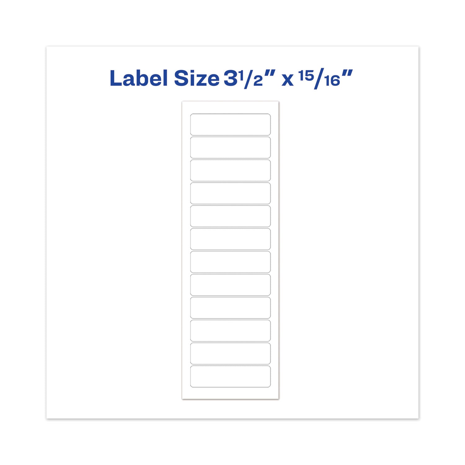 Avery® Dot Matrix Printer Mailing Labels, Pin-Fed Printers, 0.94 X 3.5, White, 5,000/box