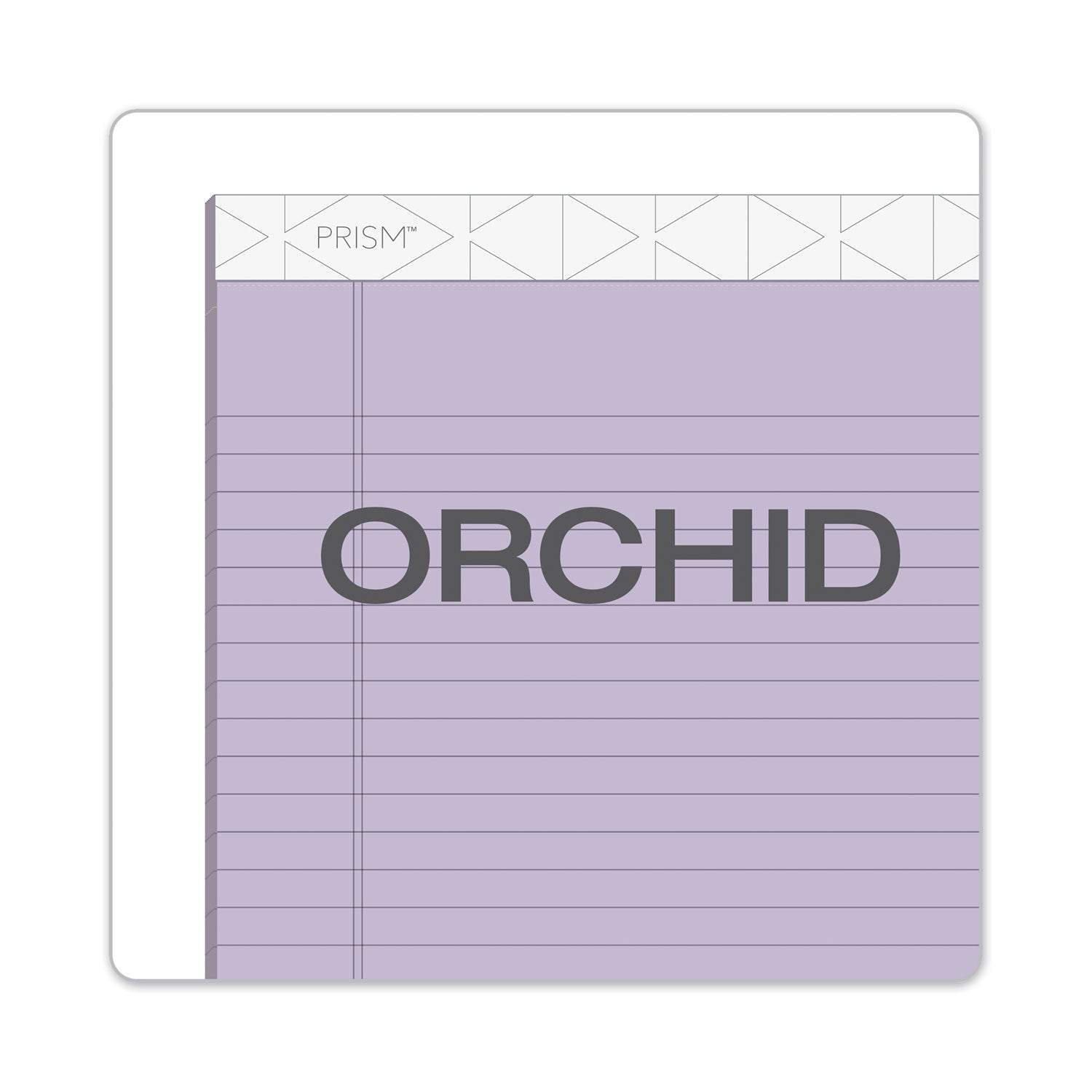 TOPS™ Prism + Colored Writing Pads, Wide/legal Rule, 50 Pastel Orchid 8.5 X 11.75 Sheets, 12/pack
