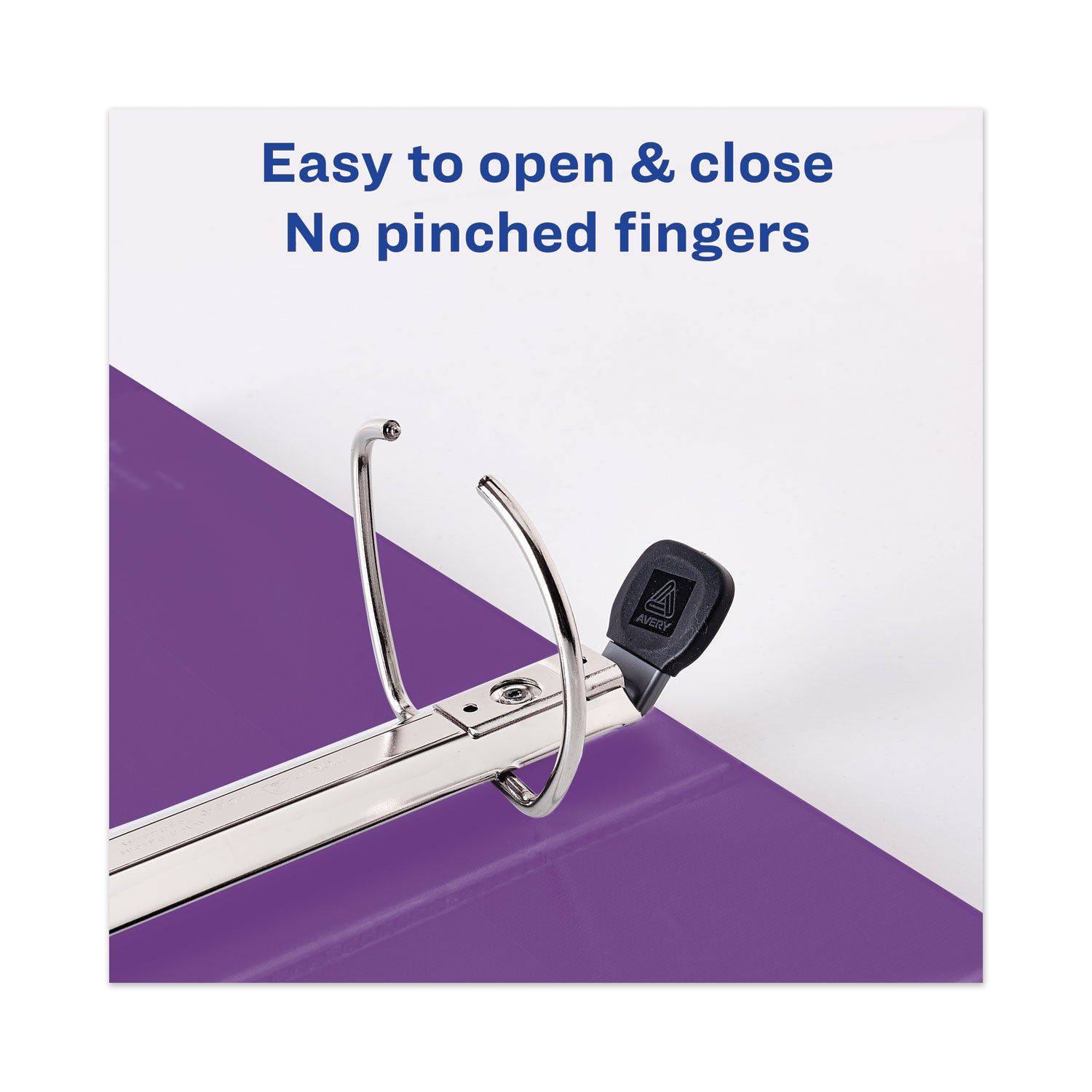 Avery® Heavy-Duty View Binder With Durahinge And Locking One Touch Ezd Rings, 3 Rings, 4" Capacity, 11 X 8.5, Purple