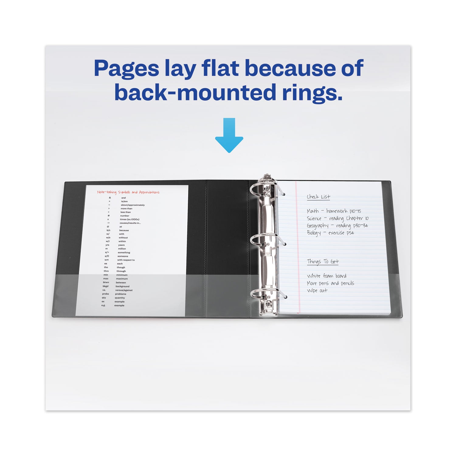 Avery® Heavy-Duty View Binder With Durahinge And Locking One Touch Ezd Rings, 3 Rings, 3" Capacity, 11 X 8.5, Black