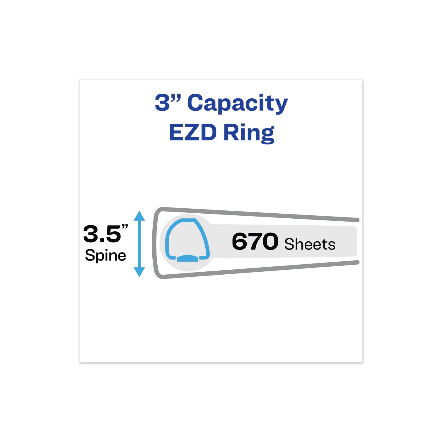 Avery® Heavy-Duty View Binder With Durahinge And Locking One Touch Ezd Rings, 3 Rings, 3" Capacity, 11 X 8.5, Purple