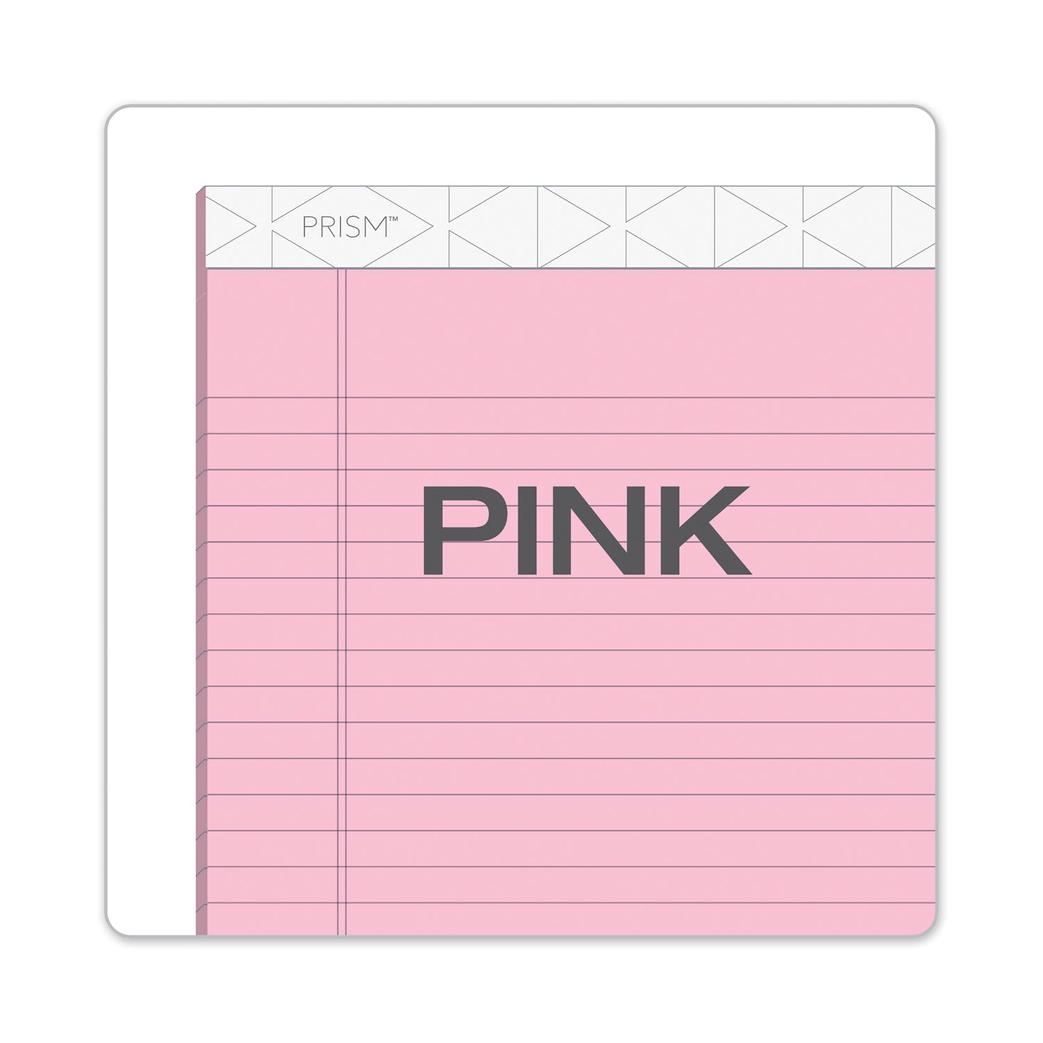 TOPS™ Prism + Colored Writing Pads, Wide/legal Rule, 50 Pastel Pink 8.5 X 11.75 Sheets, 12/pack